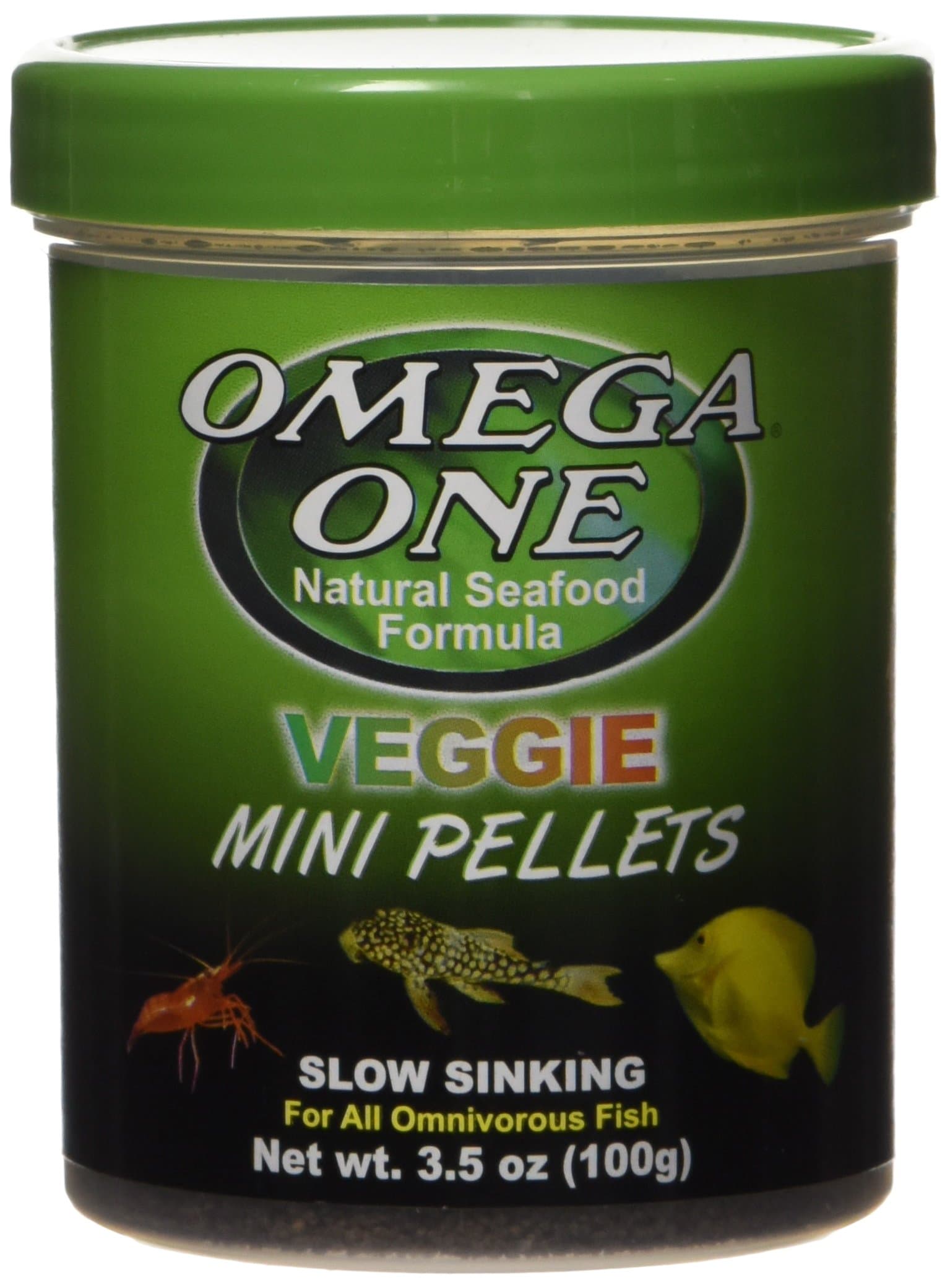 Omega One Veggie Mini Pellets Slow Sinking 3.5oz Container