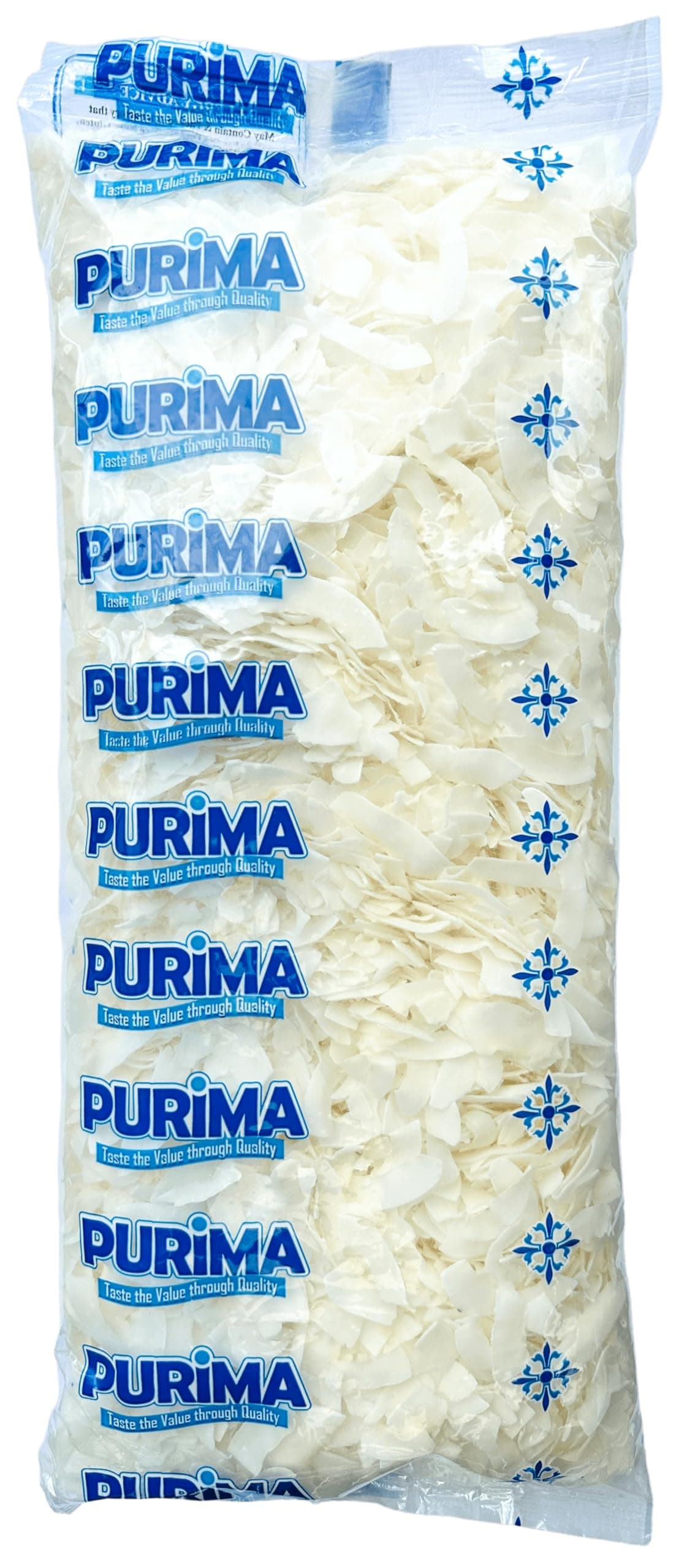 Coconut Chips 1kg - RAW Coconuts Flakes Natural Dried Unsweetened Flaked Edible Flesh Untoasted Pieces Slices for Baking Cooking Desserts Cakes Snack – Non GMO & Vegan (Packaging May Vary) PURIMA