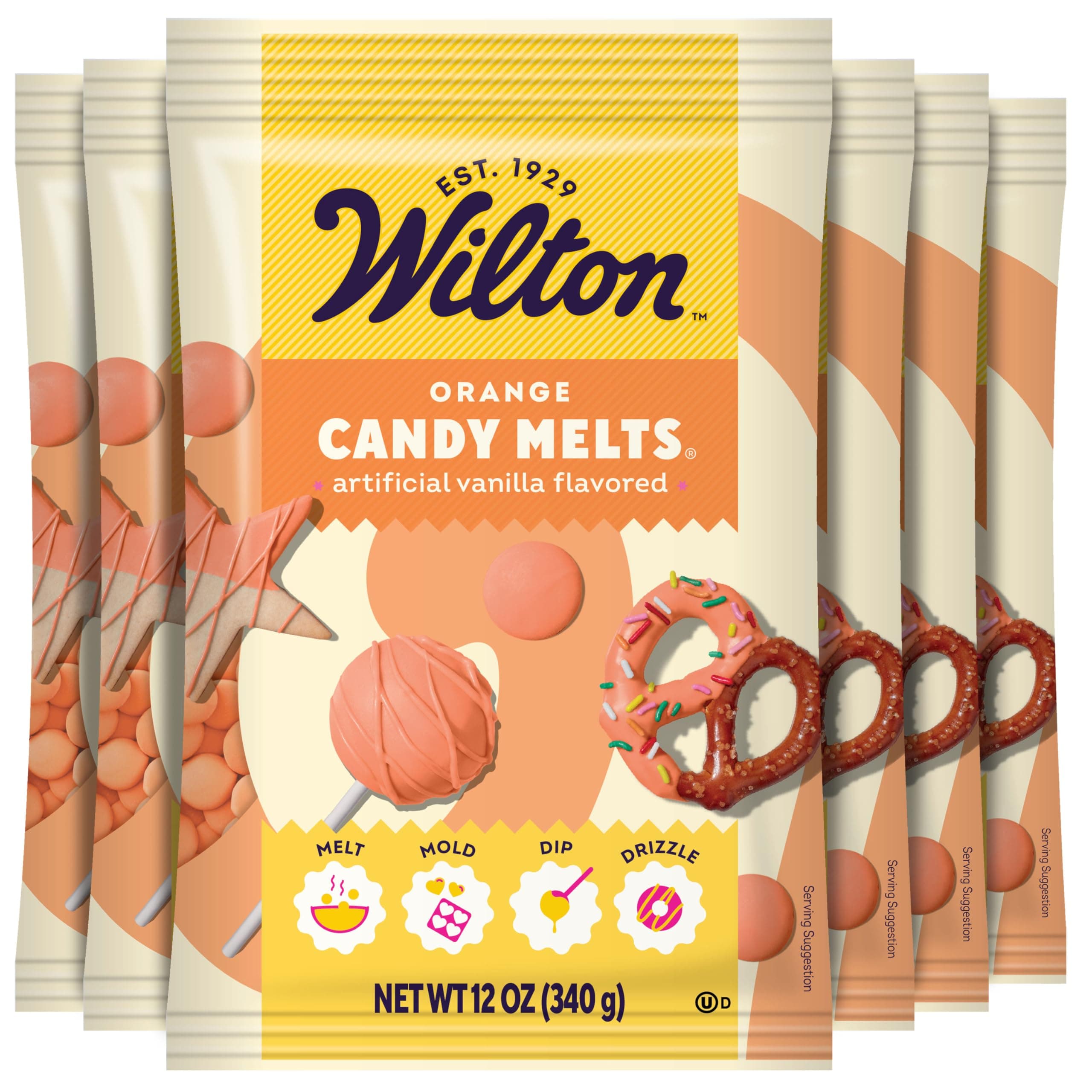 Wilton 12 oz. Bright Pink Candy Melts Candy, 6-Count
