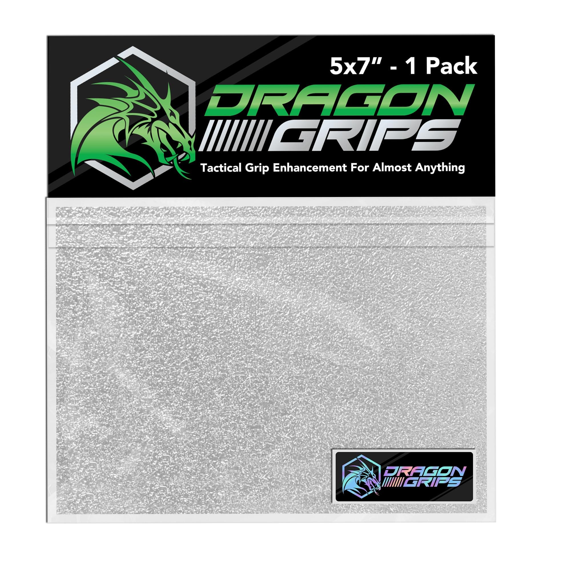 Dragon Grips 5x7 Clear Grip Tape Decal Stickers for iPhone Tablet Mouse Computer Textured Silicone Rubber Traction Grip Adhesive Great for Gaming Mouse Controllers and RC Vehicle Controls (Clear)