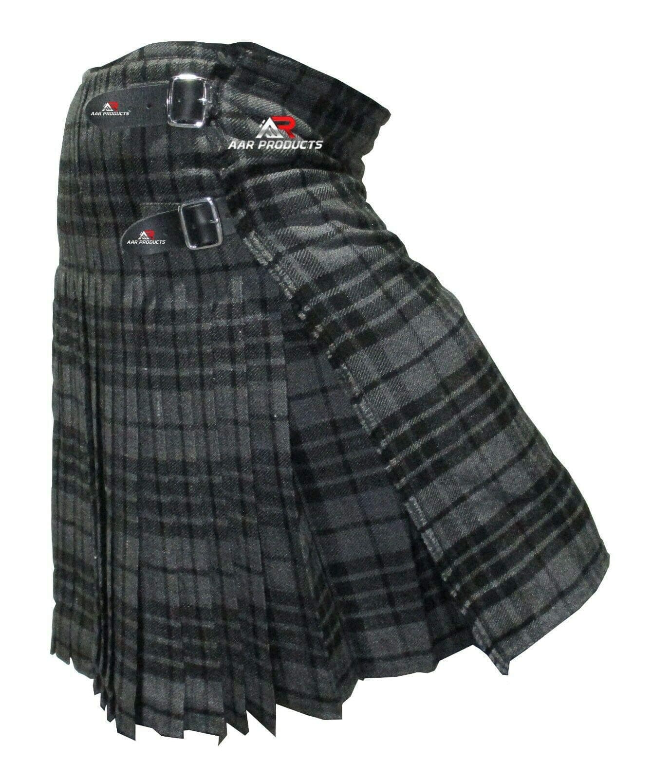 AAR Mens Scottish Tartan Kilt - 13oz Highland Casual Kilt for Men - 11 Tartans