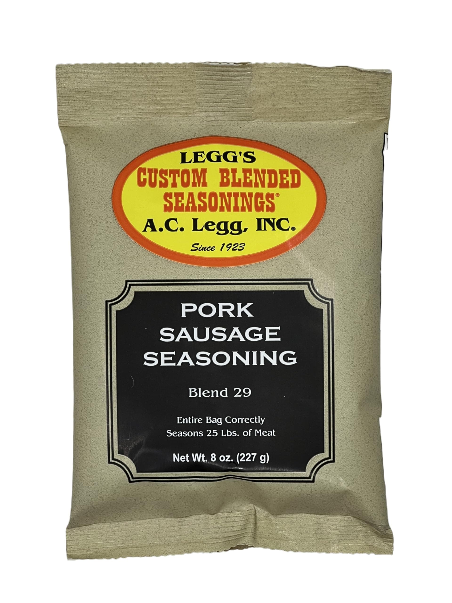 A.C. Legg Old Plantation Seasonings - Blend 29 - Pork Sausage Seasoning - 8 Ounce
