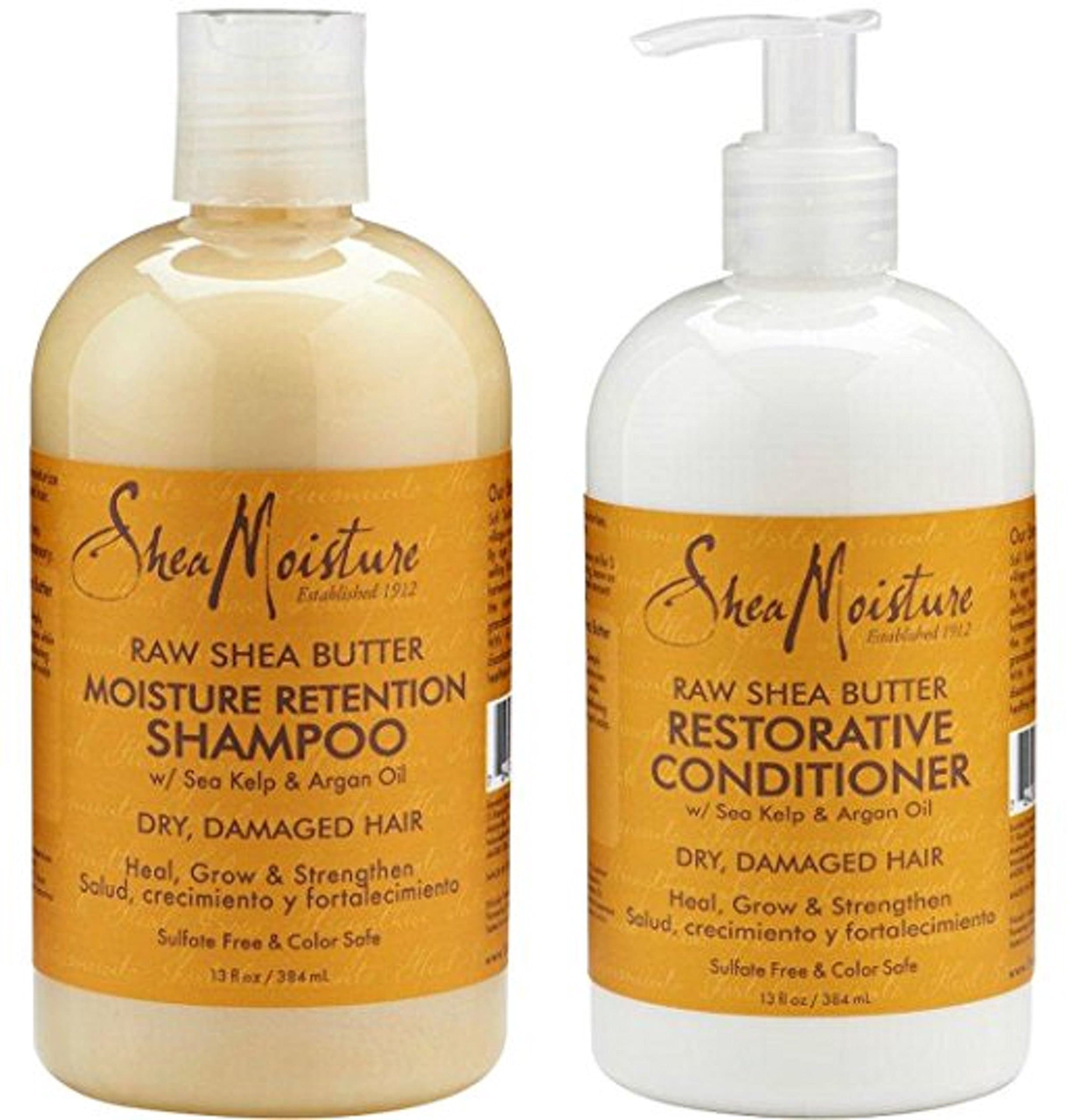 Raw Shea Butter, DUO set Moisture Retention Shampoo + Restorative Conditioner, 380ml, 1 each