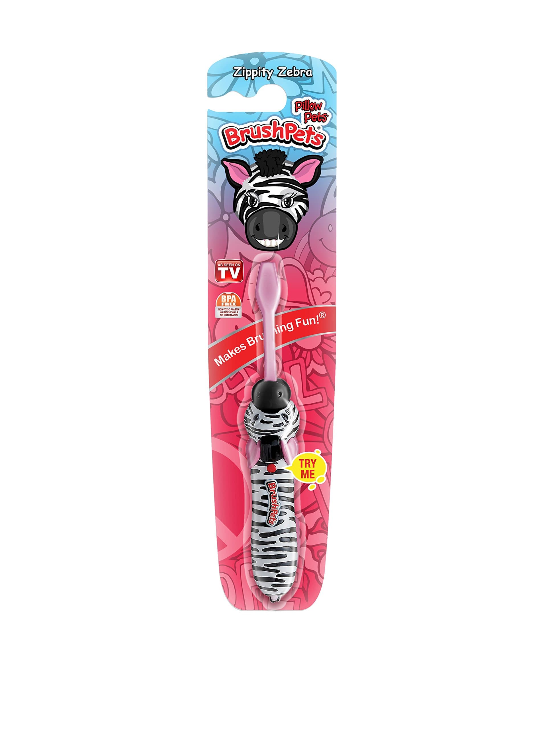 Pillow Pet BrushPets Zebra