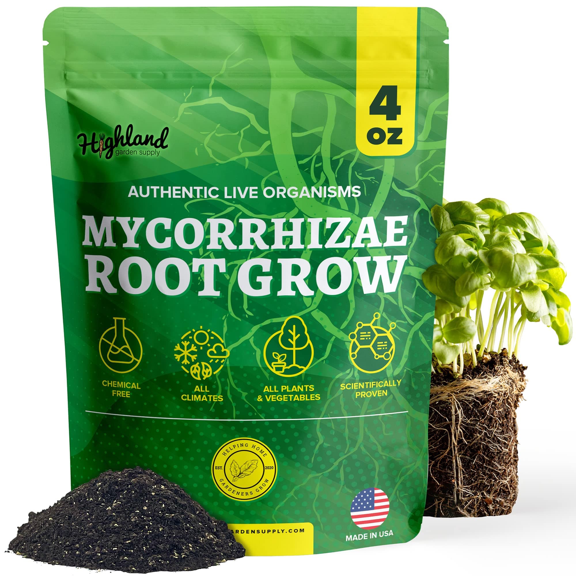 Mycorrhizal Fungi Root Grow All Natural Mycorrhizae for Plants Myco Ultra Soil Real Growers Plant Success Root Enhancer for Plants Microbes for Soil Mycorrhizal Inoculant Root Powder for Plants Soil