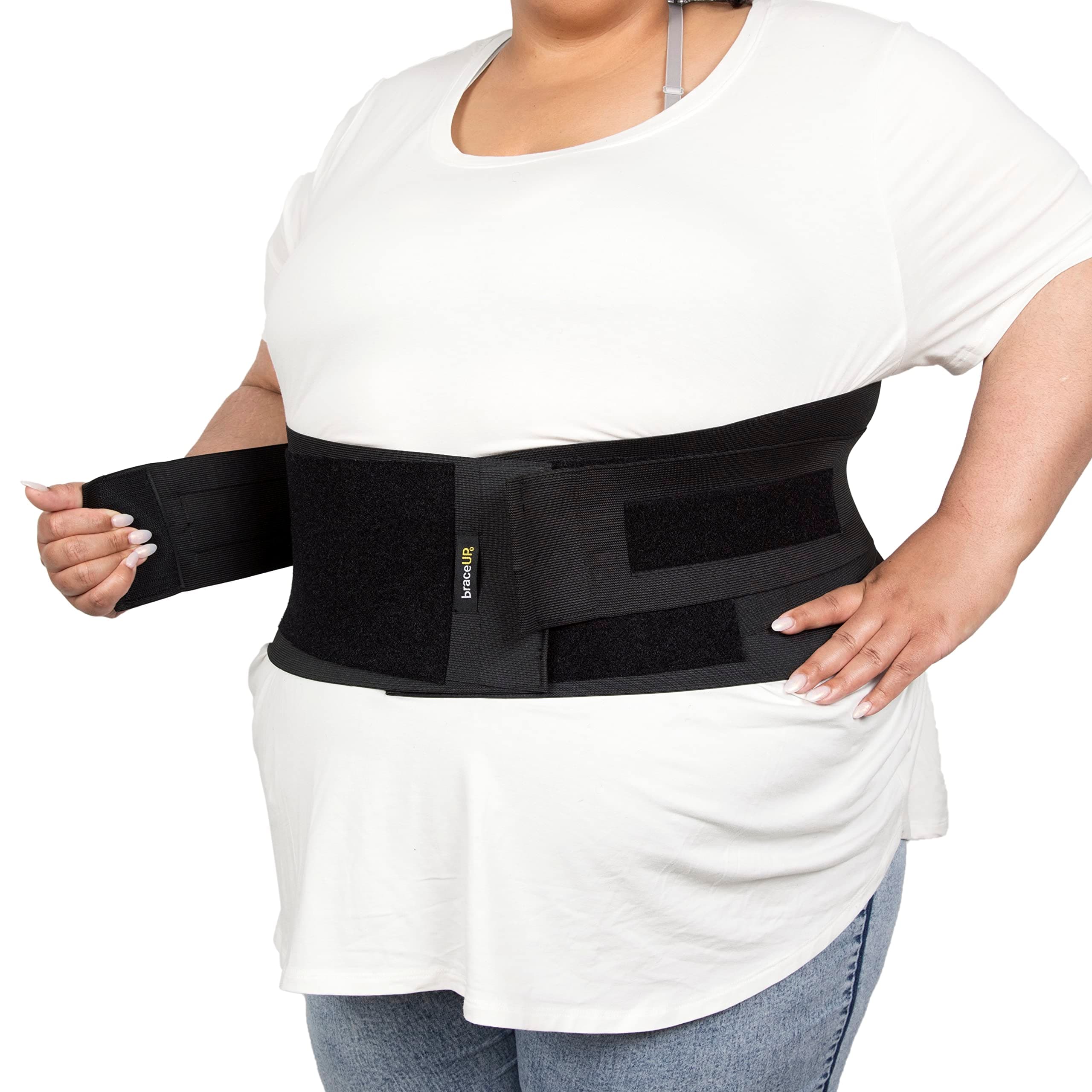 – BraceUP Plus Size Back Support Brace for Woman and Man - 3XL to 5XL Extra Large Lower Back Support with Straps and Compressions, Herniated Disc Back Pain Relief, Abdominal Plus Size Binder (5XL)