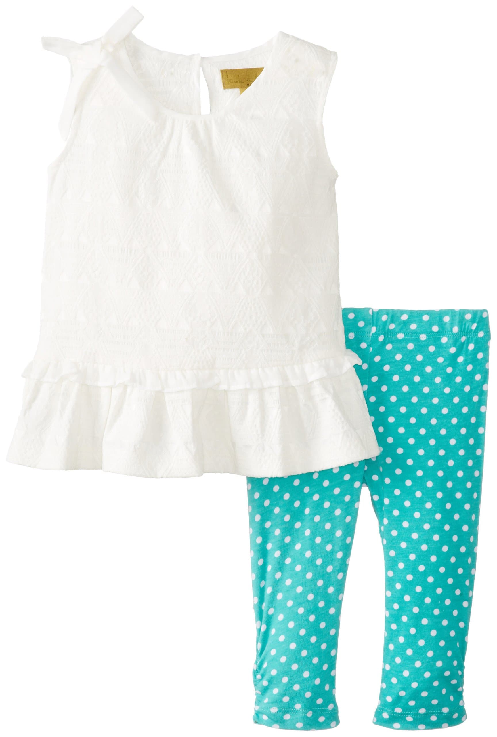 Nicole Miller Little Girls' Toddler Textured Sleeveless Tunic and Printed Legging