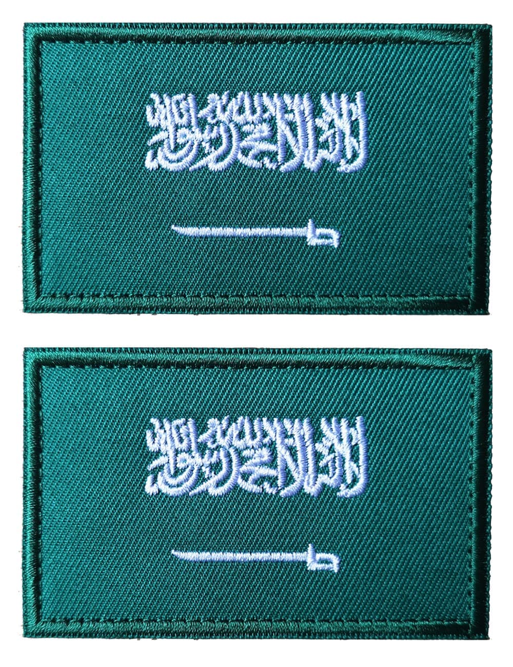 2 PCS AliPlus Saudi Arabia Flag Patches Embroidered Tactical Military Morale Patch Applique Fastener Hook and Loop