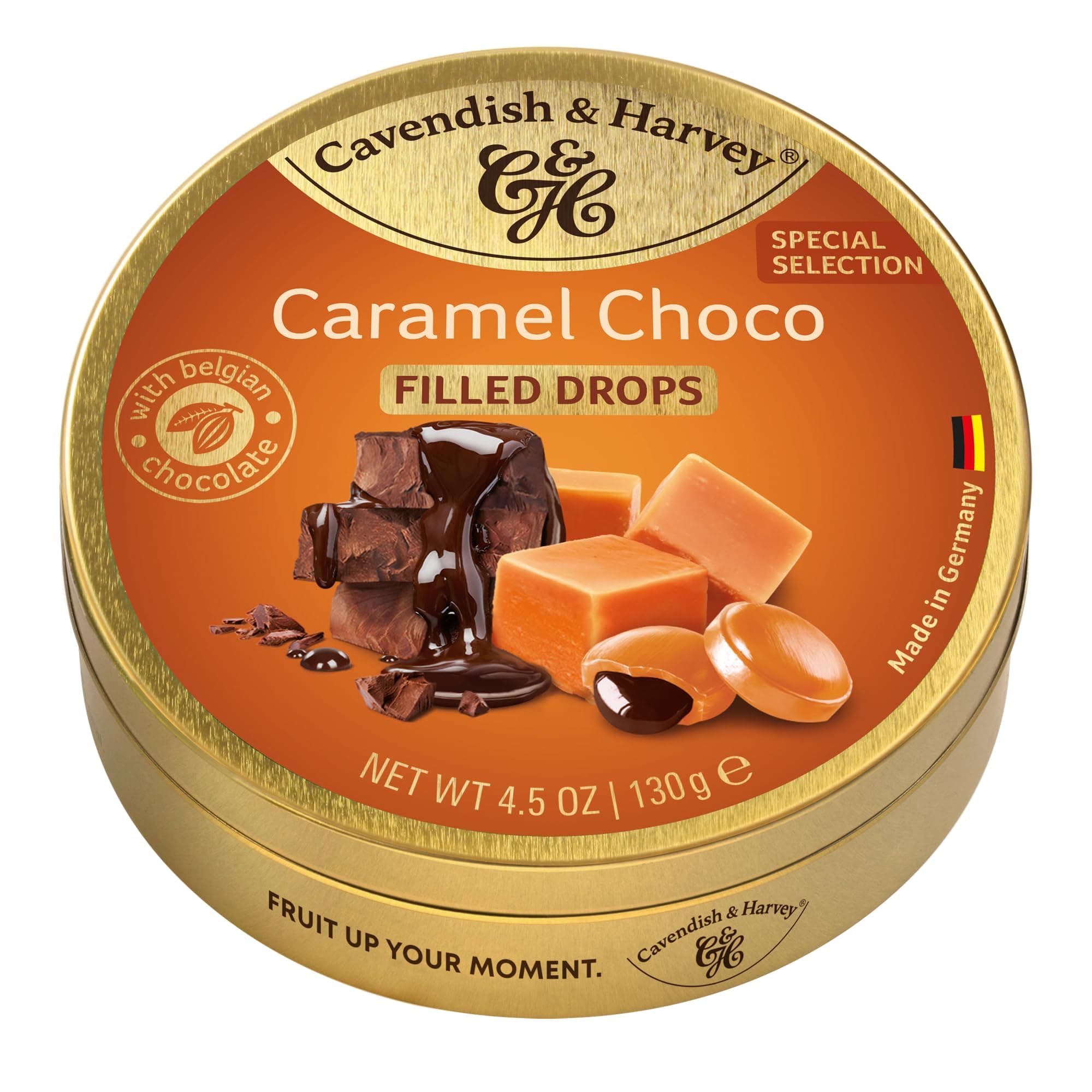 Cavendish & Harvey Caramel Drops Filled With Chocolate - 130Gram,Germany
