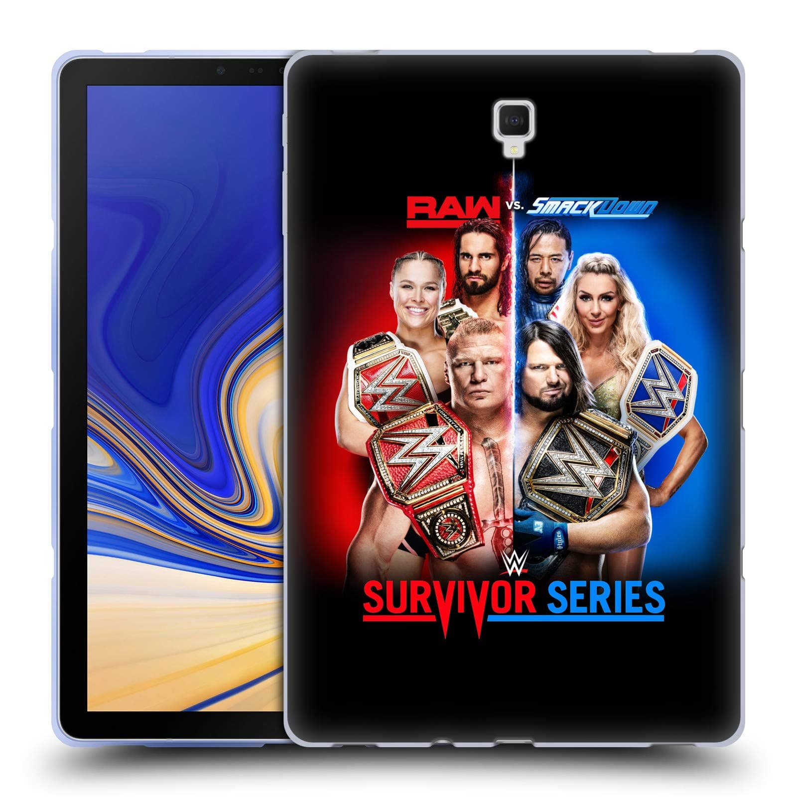 Official WWE Raw Versus Smackdown 2018 Survivor Series Soft Gel Case for Samsung Galaxy Tab S4 10.5 (2018)