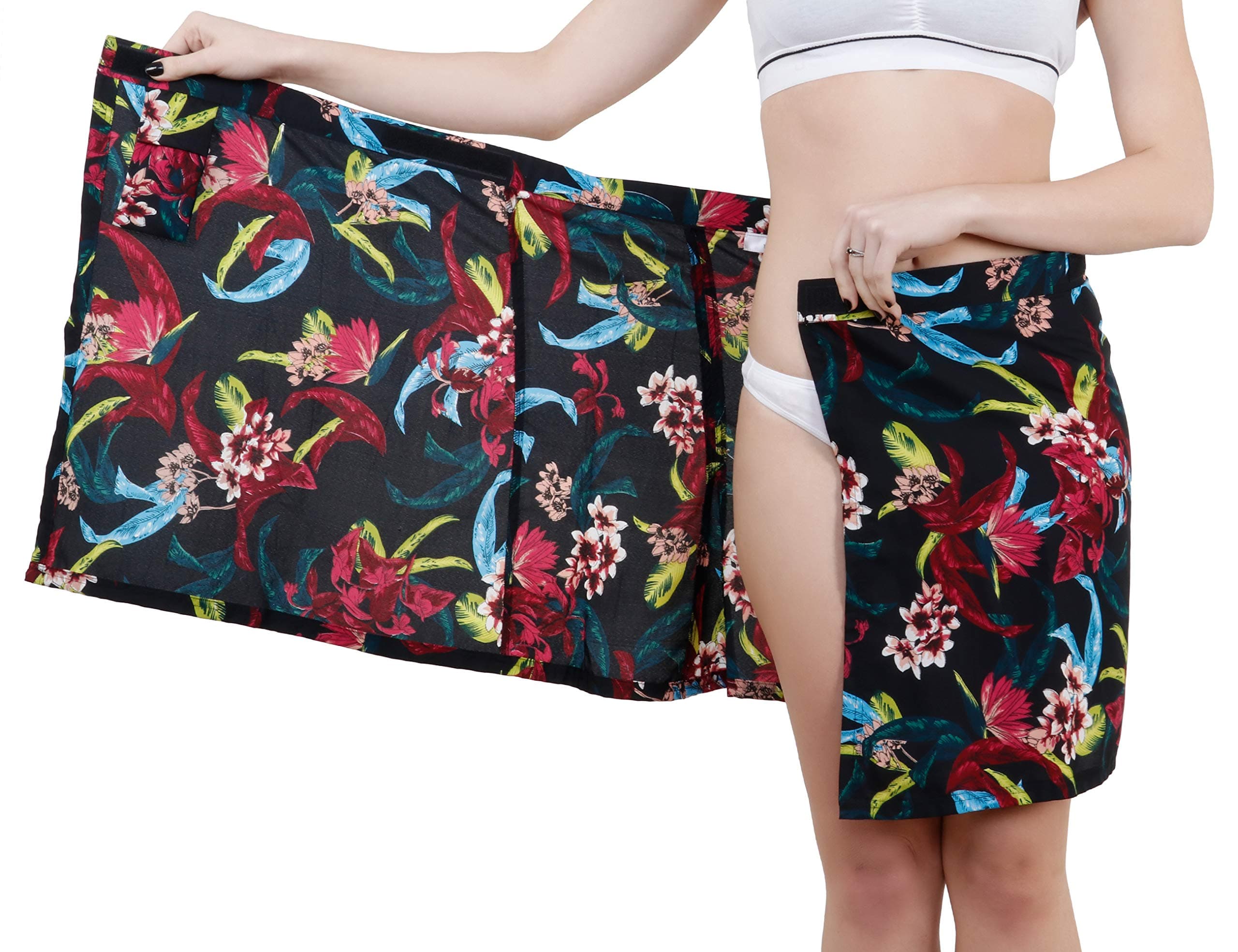 TC Sheer Chiffon Swim Beach Short Sarong Wrap Skirt Cover-up