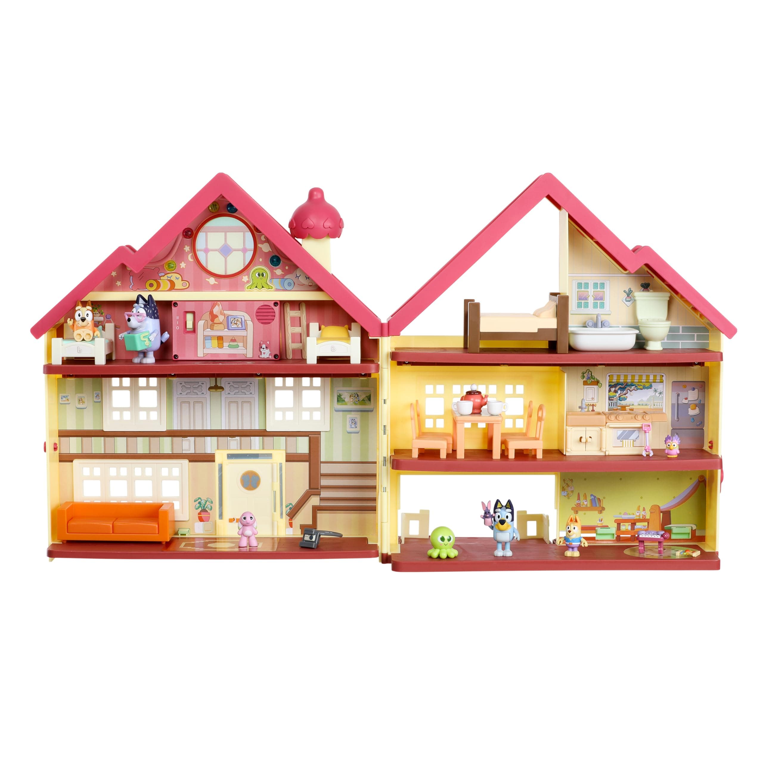 Bluey House Playset for Kids, XL Ultimate Interactive Lights and Sounds Playhouse Toys, Includes Dance Floor, Dollhouse, Toy Set Ages 3+, Amazon Exclusive