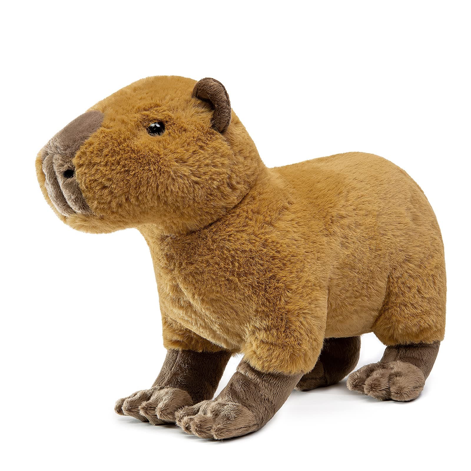 Capybara Plush Toy - Lifelike Rodent 13” Capybara Stuffed Animals, Soft Wild Animals Crawling Capybara Unique Plushie Toys Model Dolls Collection for Kids