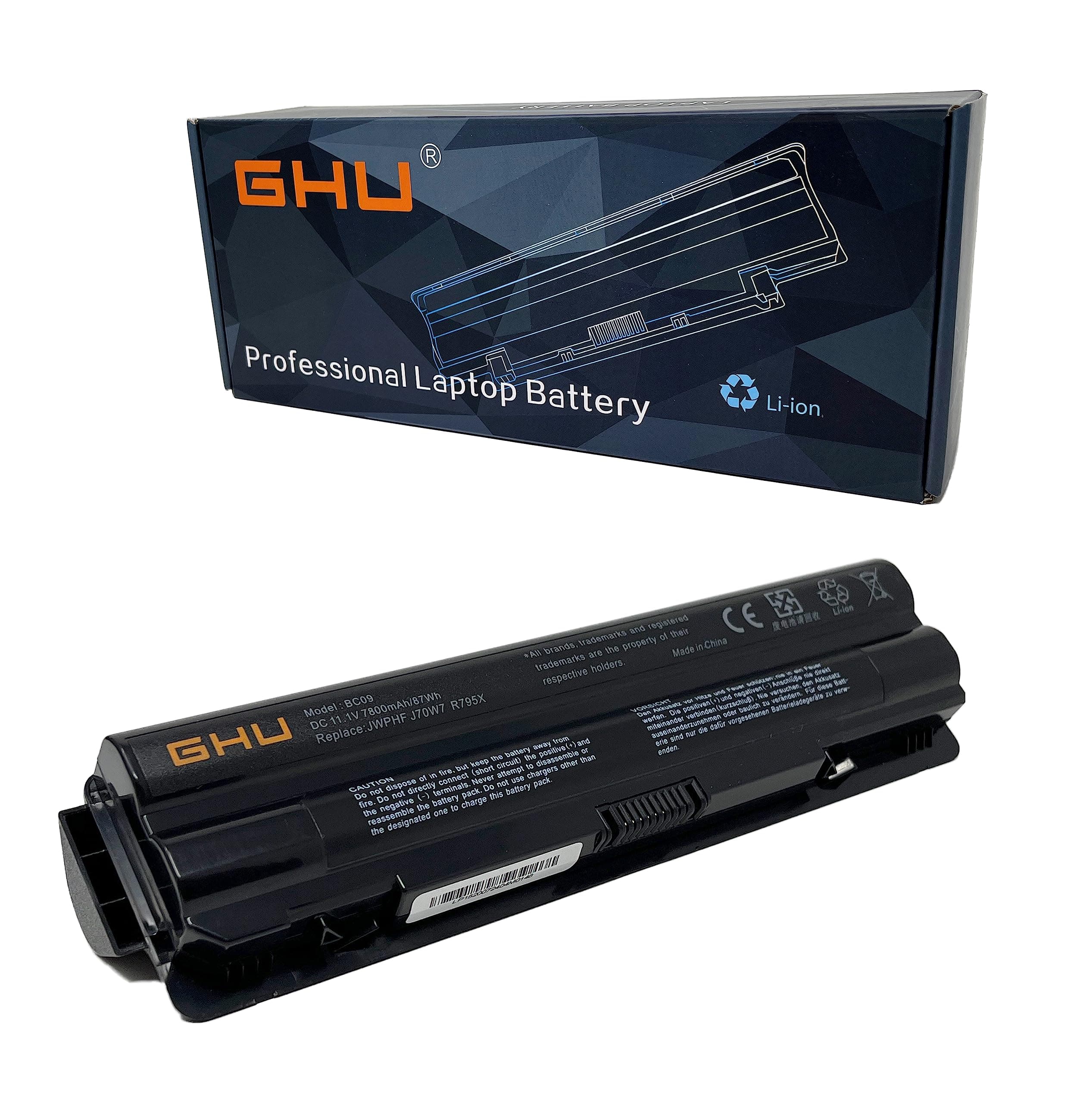 Battery 87 Wh 9-Cell JWPHF R795x Compatible with Dell XPS Laptops 14 L401x 15 L502X L501X 17 L702X L701X 61YD0 P/N P11f 312-1123 312-1127 453-10186 J70W7 WHXY3 7800mah 11.1V