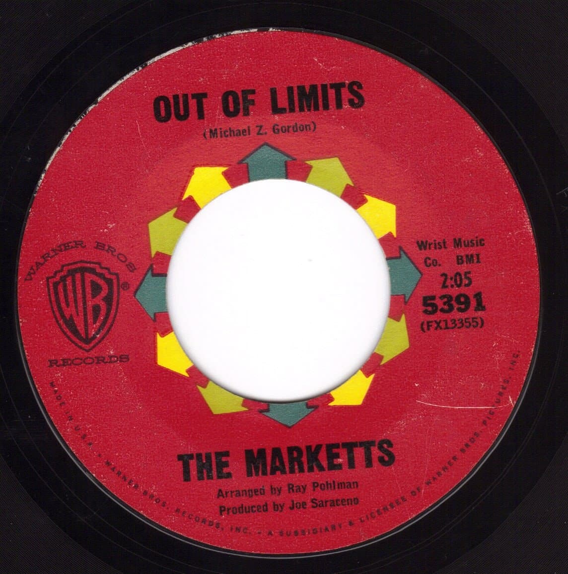 Out Of Limits/Bella Dalena (VG+ 45 rpm)
