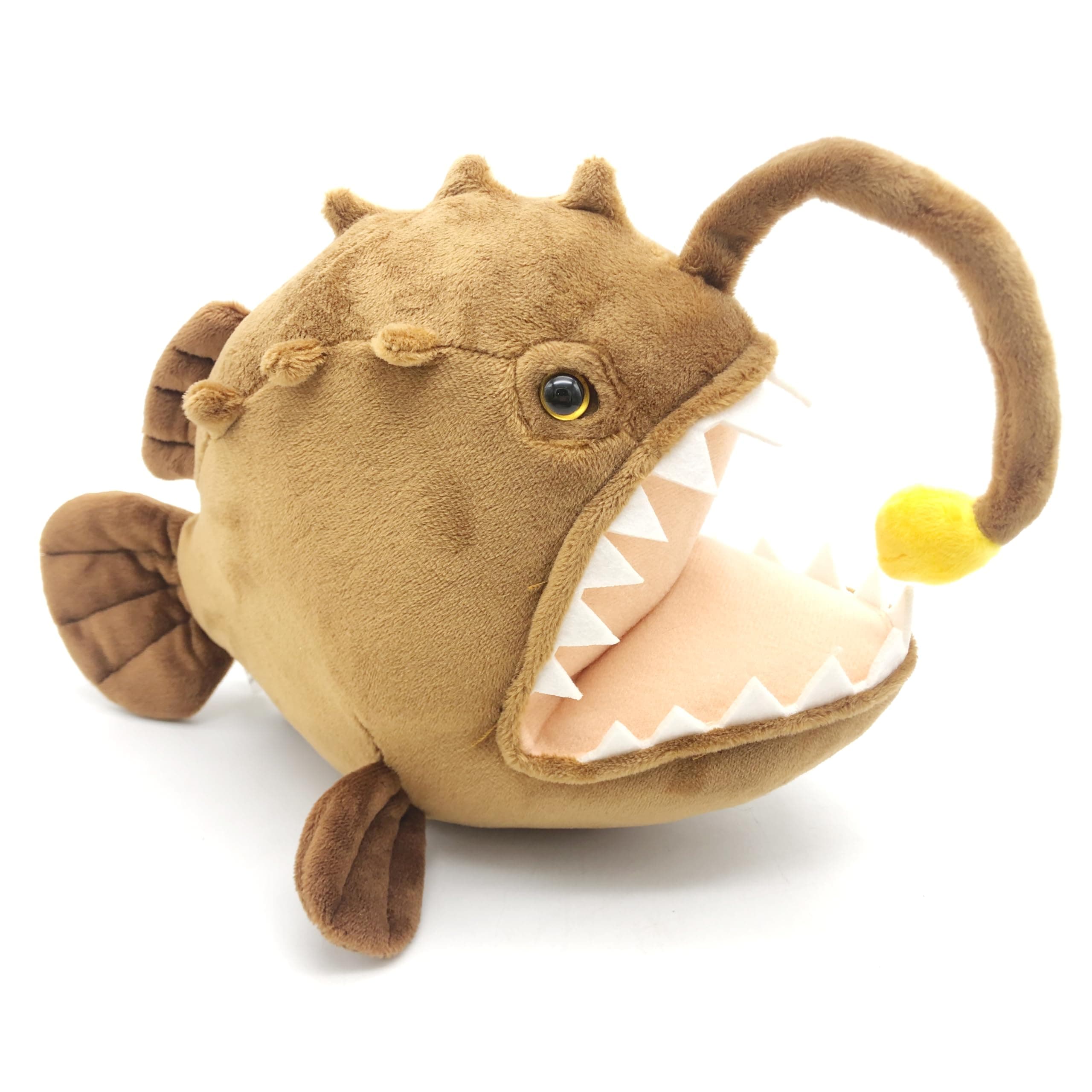 JIANEEXSQ Realistic Angler Fish Stuffed Animal Doll, Simulation Anglerfish Plush Toy, Deep Sea Ocean Animal Plush, Children's Birthday Gift, Collection Decoration