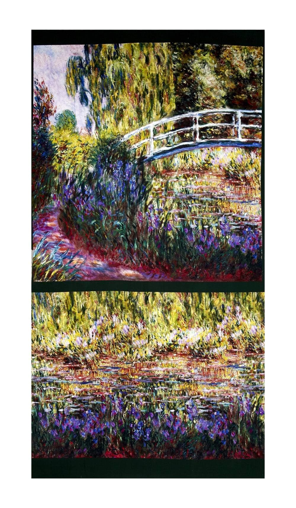 Kaufman Claude Monet Digital Prints Garden 24" Panel Garden, Fabric by the Yard