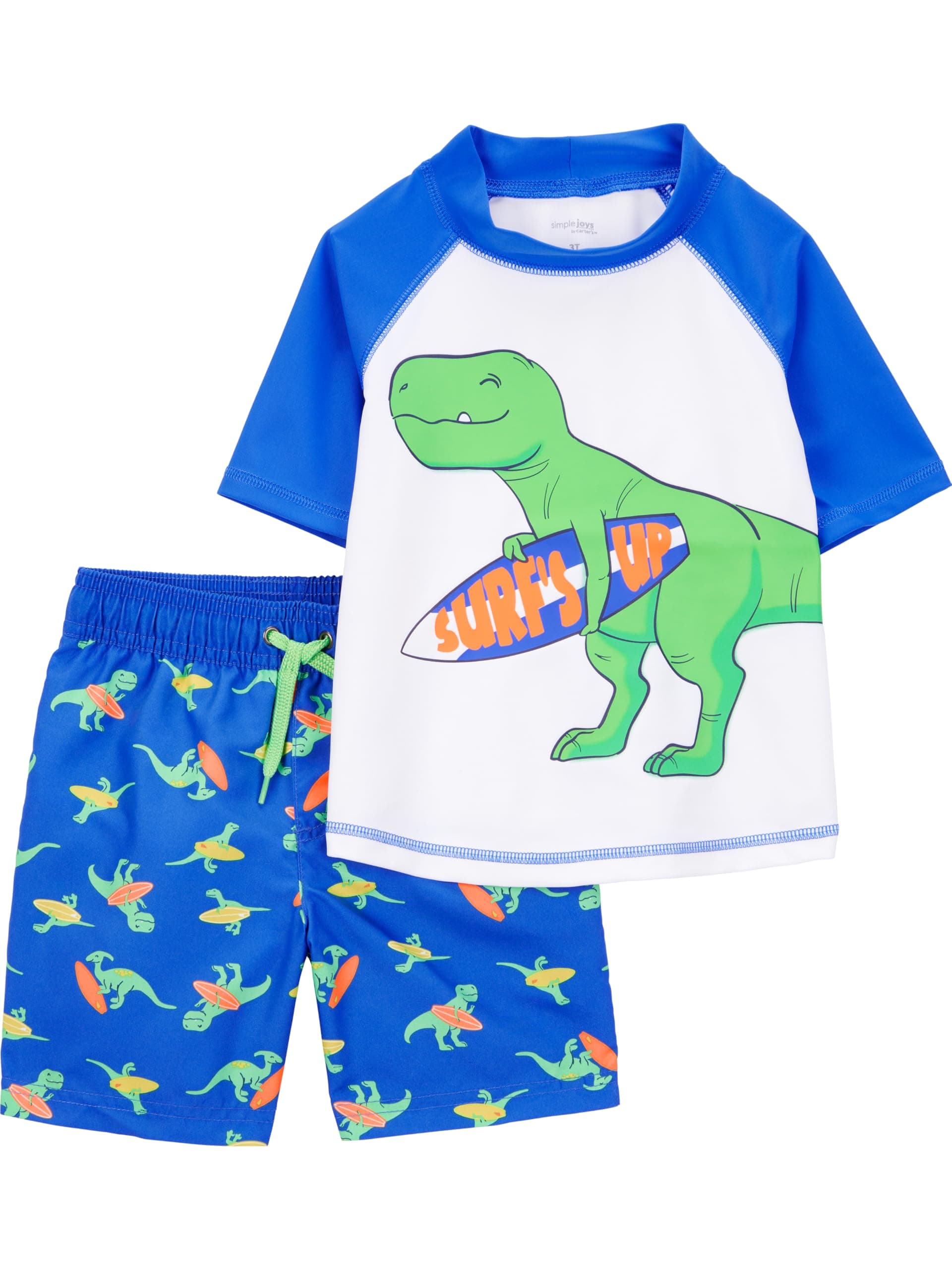 Simple Joys by Carter's Baby Boys' Swimsuit Trunk and Rashguard Set