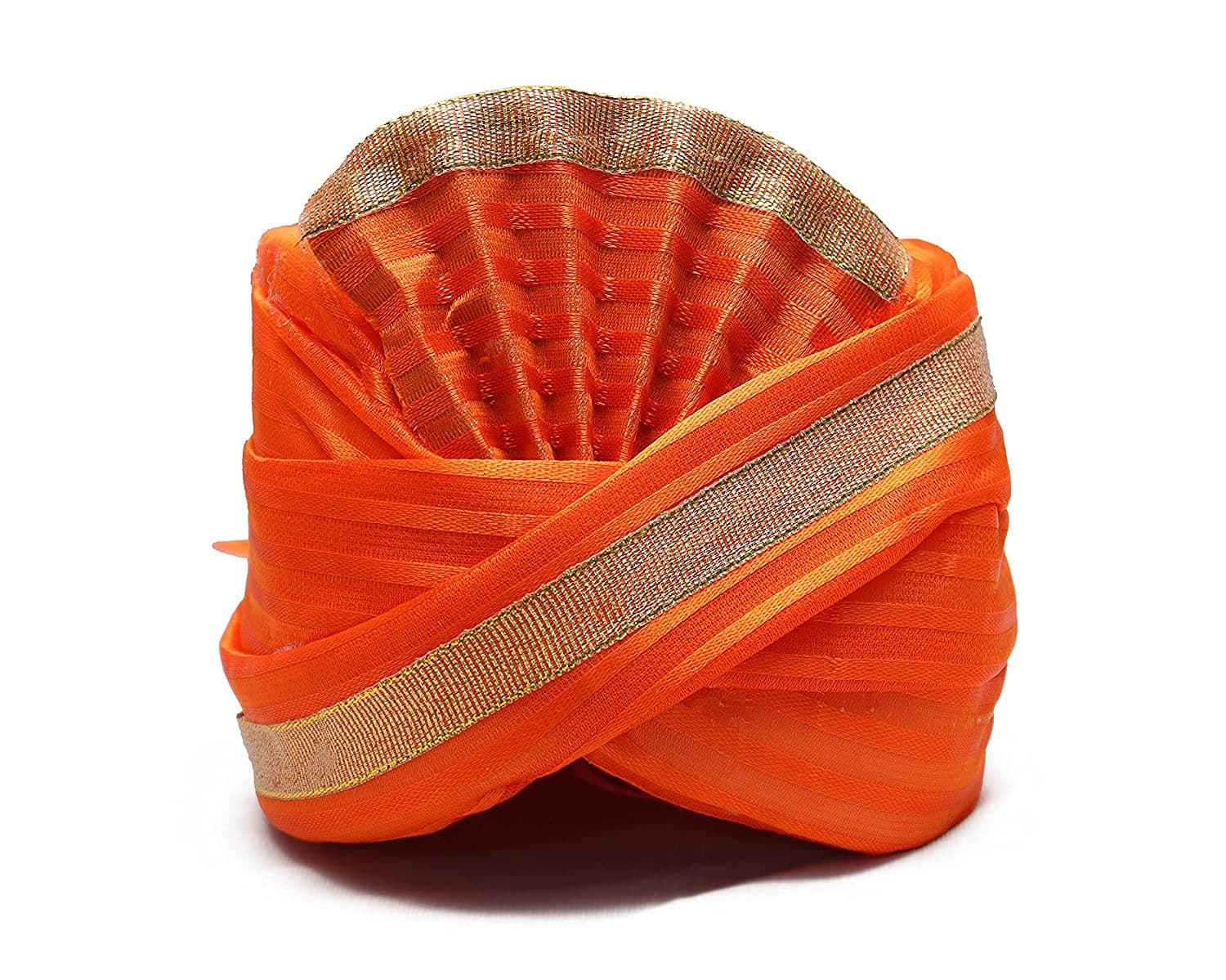 Prime hubTraditional Pagri/Turban/Pagdi and Traditional Functions for Barati/Swagat/Welcome Pagdi for Men & Women - Unisex (Free Size) One Size fits All - Traditional Turban Orange