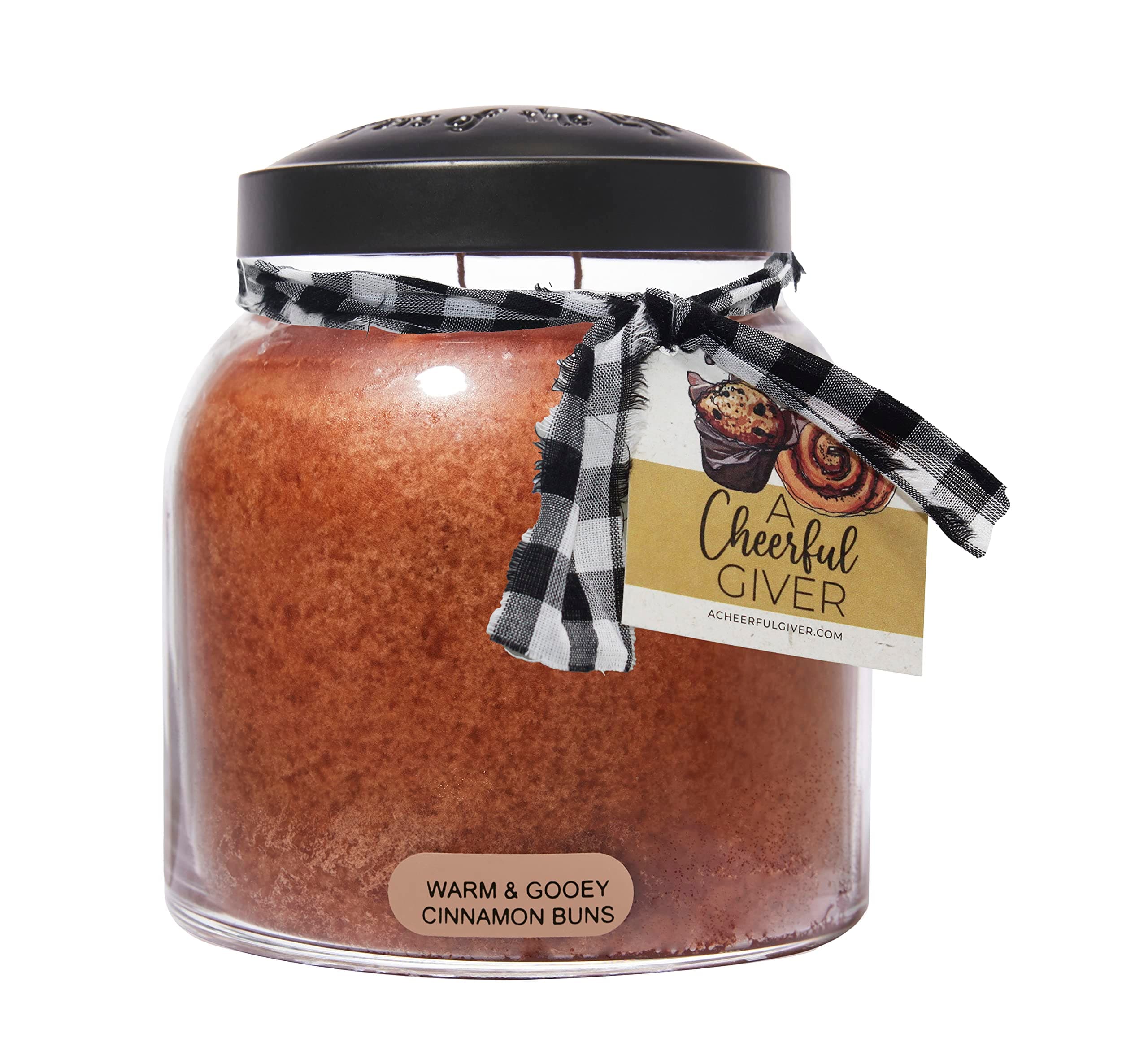 Warm and Gooey Cinnamon Buns Papa Jar Candle, 34-Ounce, 34oz