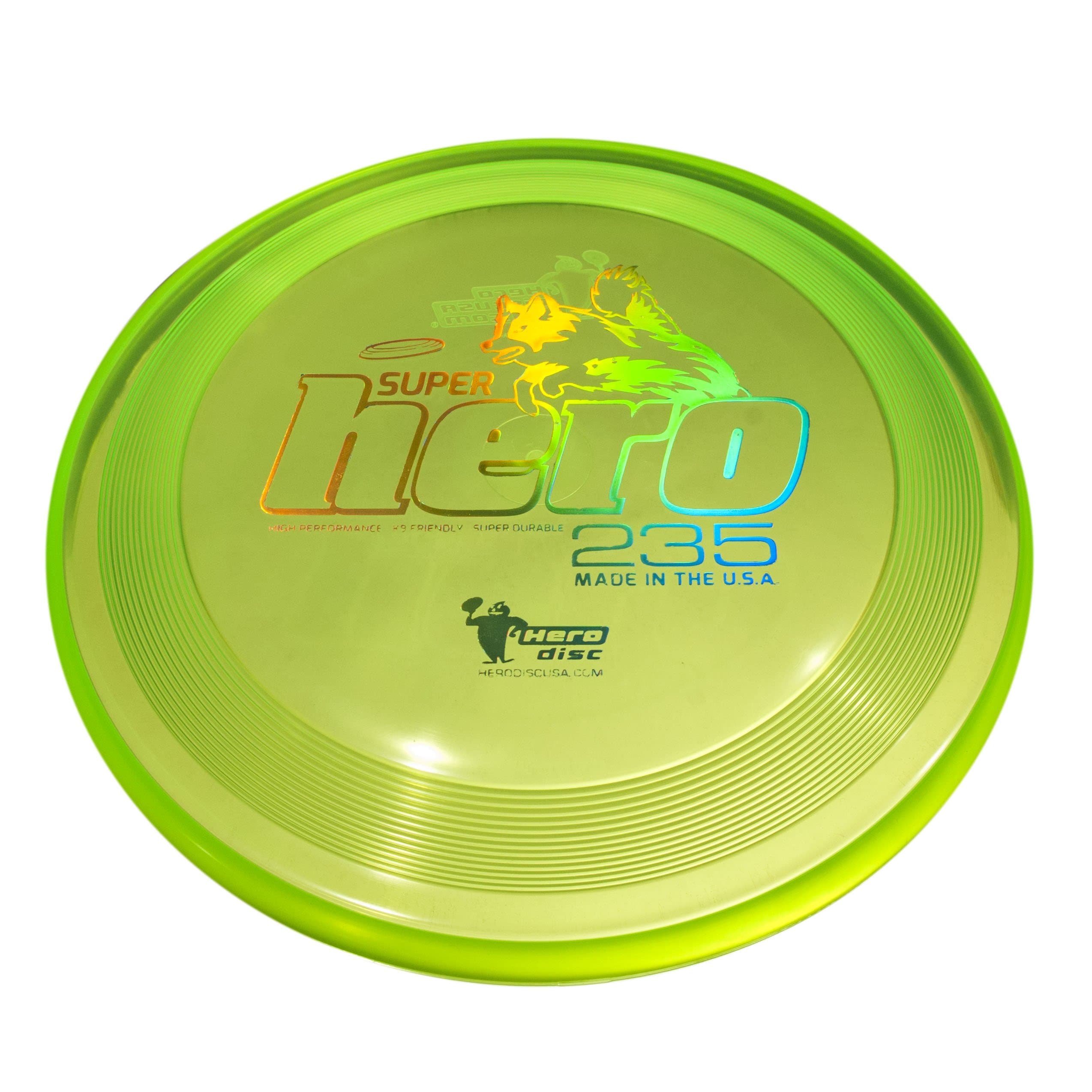 Hero Super Hero Dog Flying Disc - Green