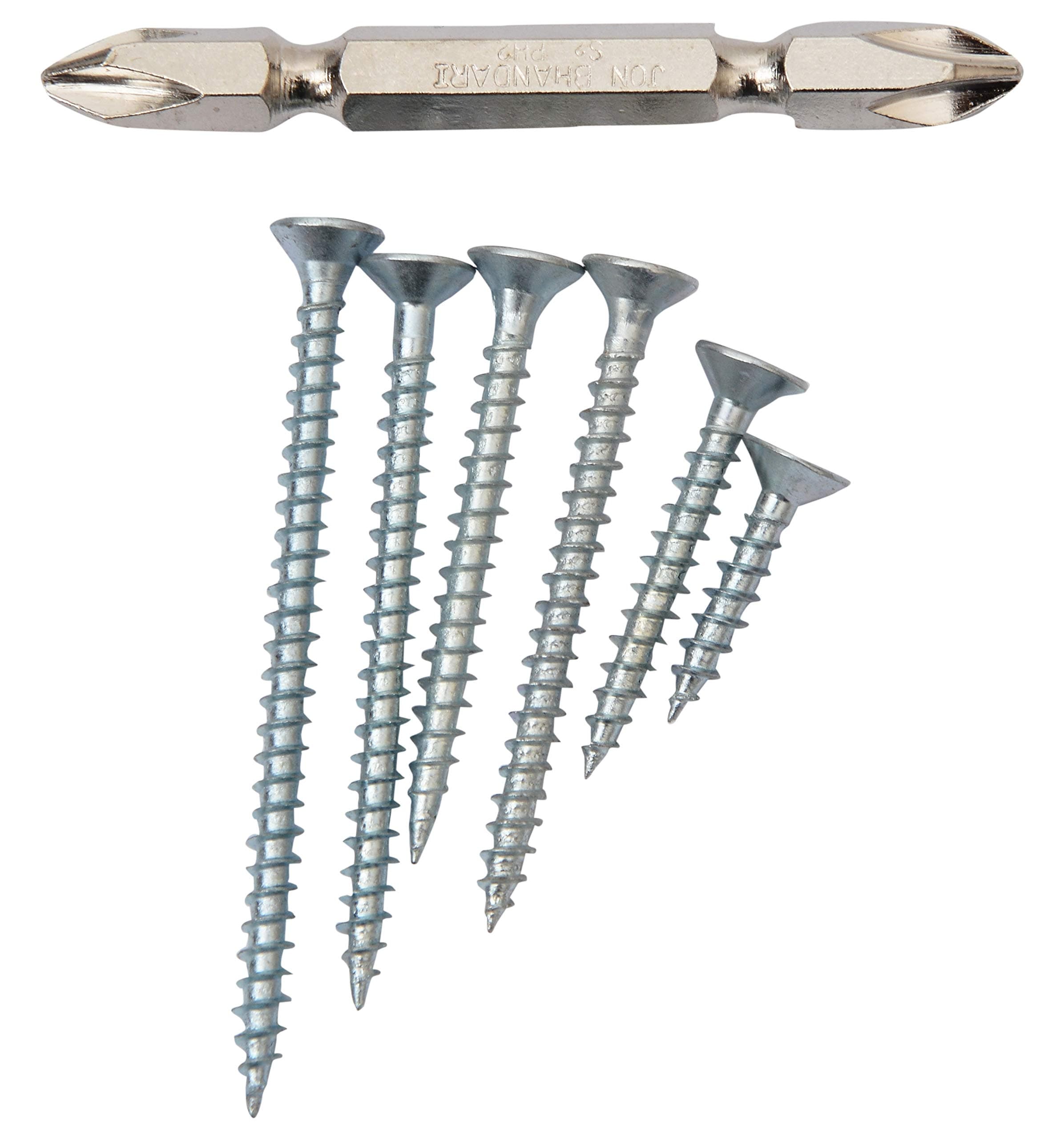 BITCORP DIY Hardware Quality Drywall Screws for Fixing Wood,Gypsum Board, Plywood, Fall Ceiling,Plaster Board, Etc fine Threaded (Pack of 150)(Sliver)