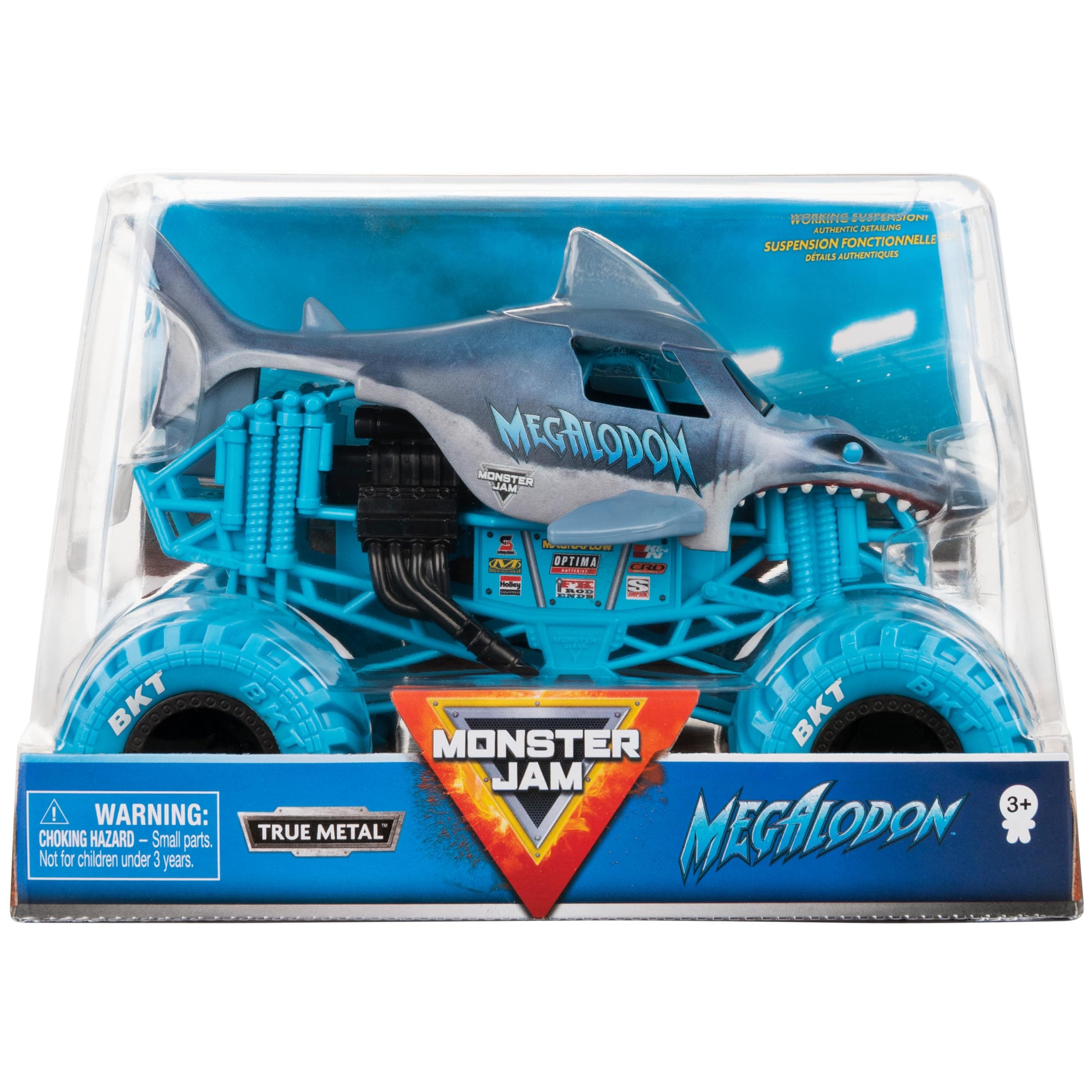 Official Megalodon Monster Truck, Collector Die-Cast Vehicle, 1:24 Scale