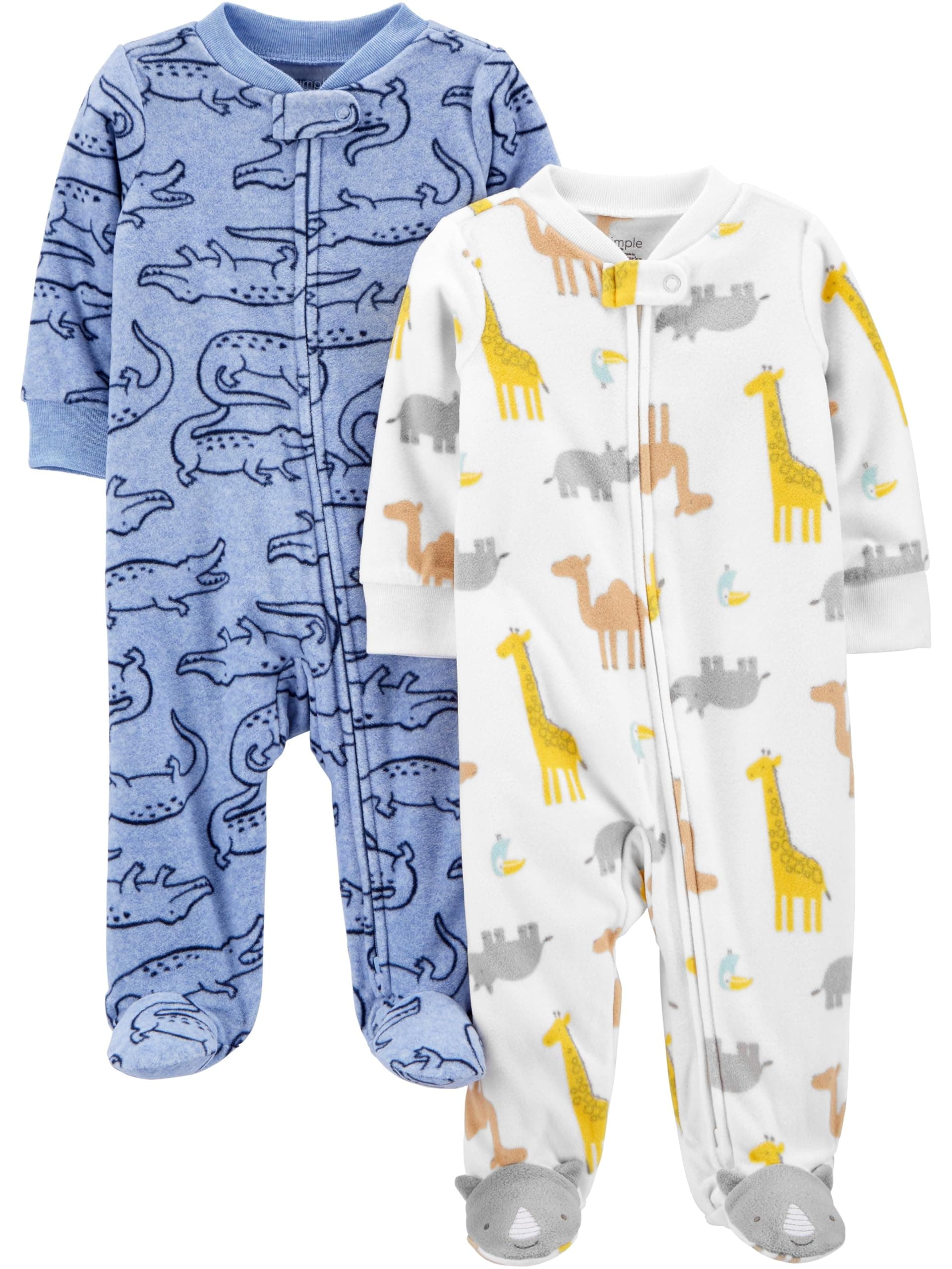 Simple Joys by Carter's baby-boys 2-pack Fleece Footed Sleep and PlayBaby and Toddler Sleepers