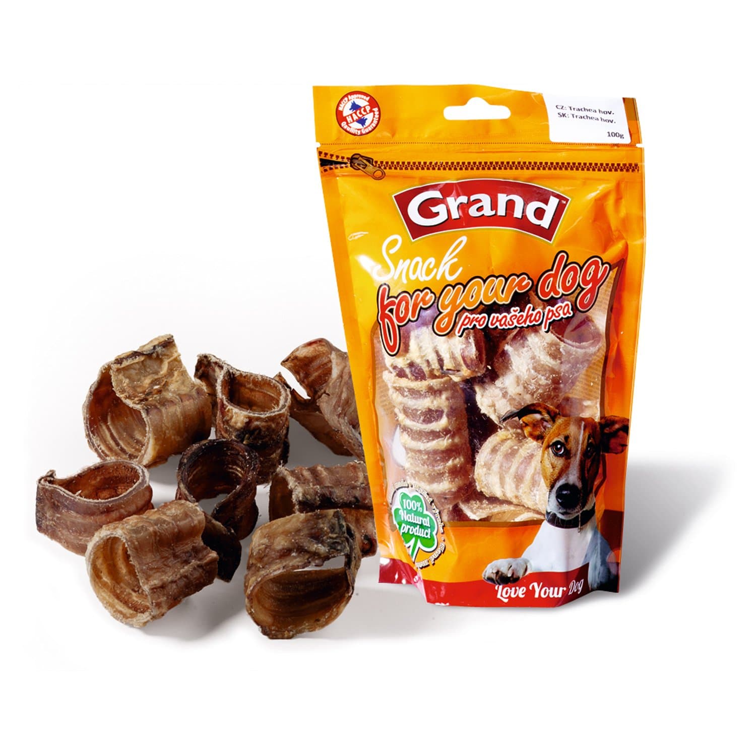 Grand SuperPremium Pig Trachea Natural Dog Chews, 100 g