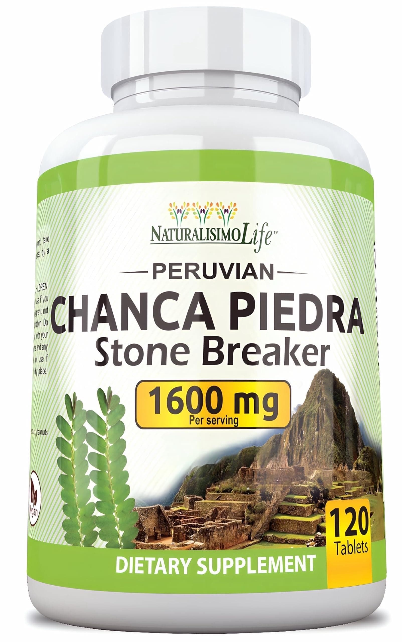 NaturalisimoLife Chanca Piedra 800MG per Tablet - 120 Tablets Kidney Stone Crusher Gallbladder Support Peruvian Chanca Piedra Made in The USA