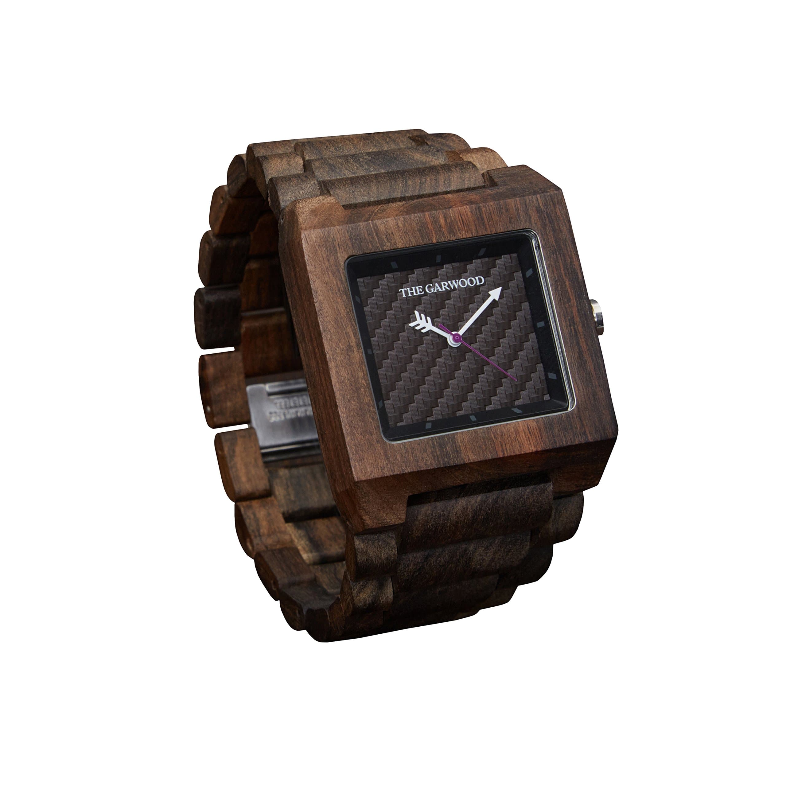 The Garwood Indonesian Sandalwood Watch β"Java" β Square β Analog β 12-Month Warranty