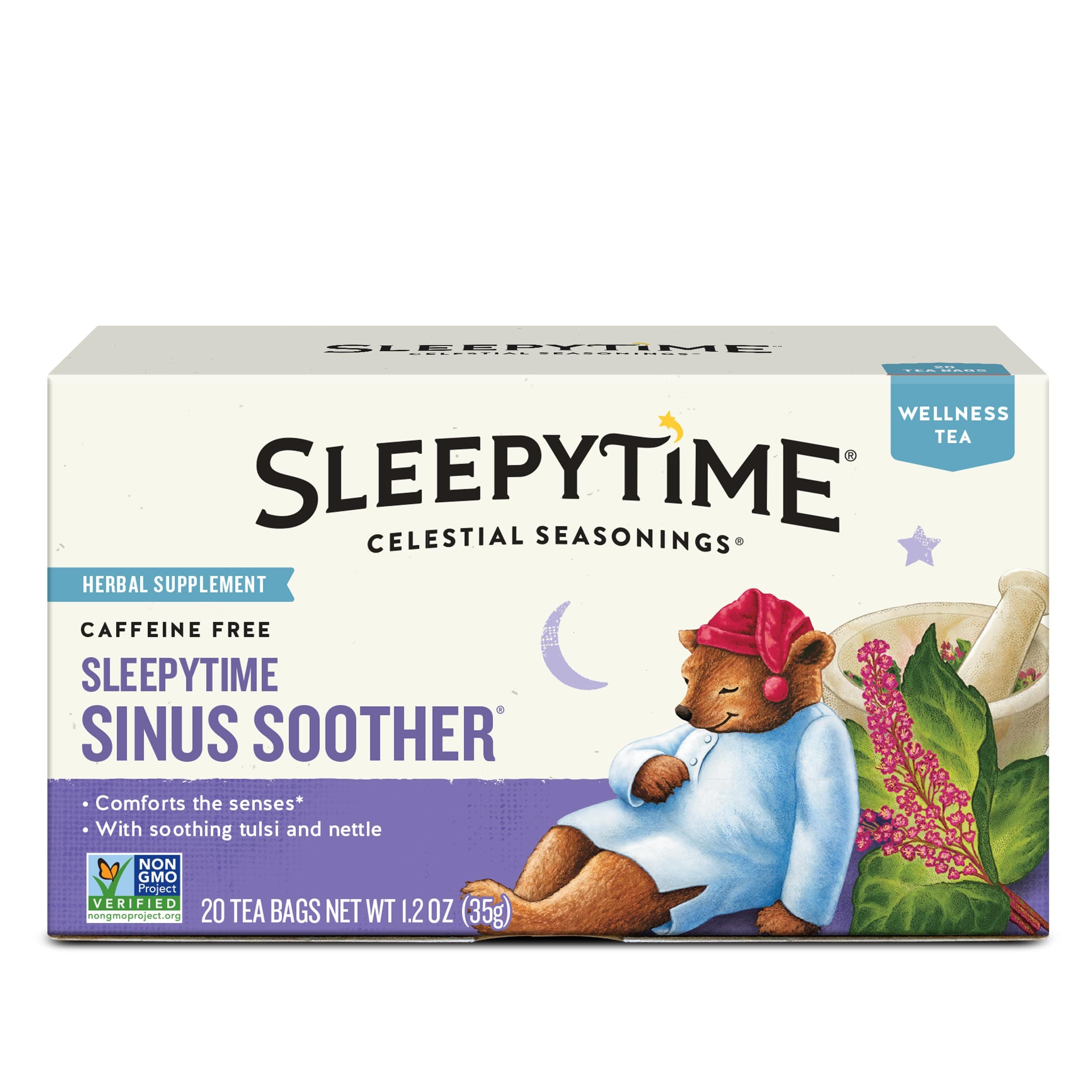 Sleepytime Tea - Wellness Sinus Soother, Caffeine Free - 20 Tea Bags Box
