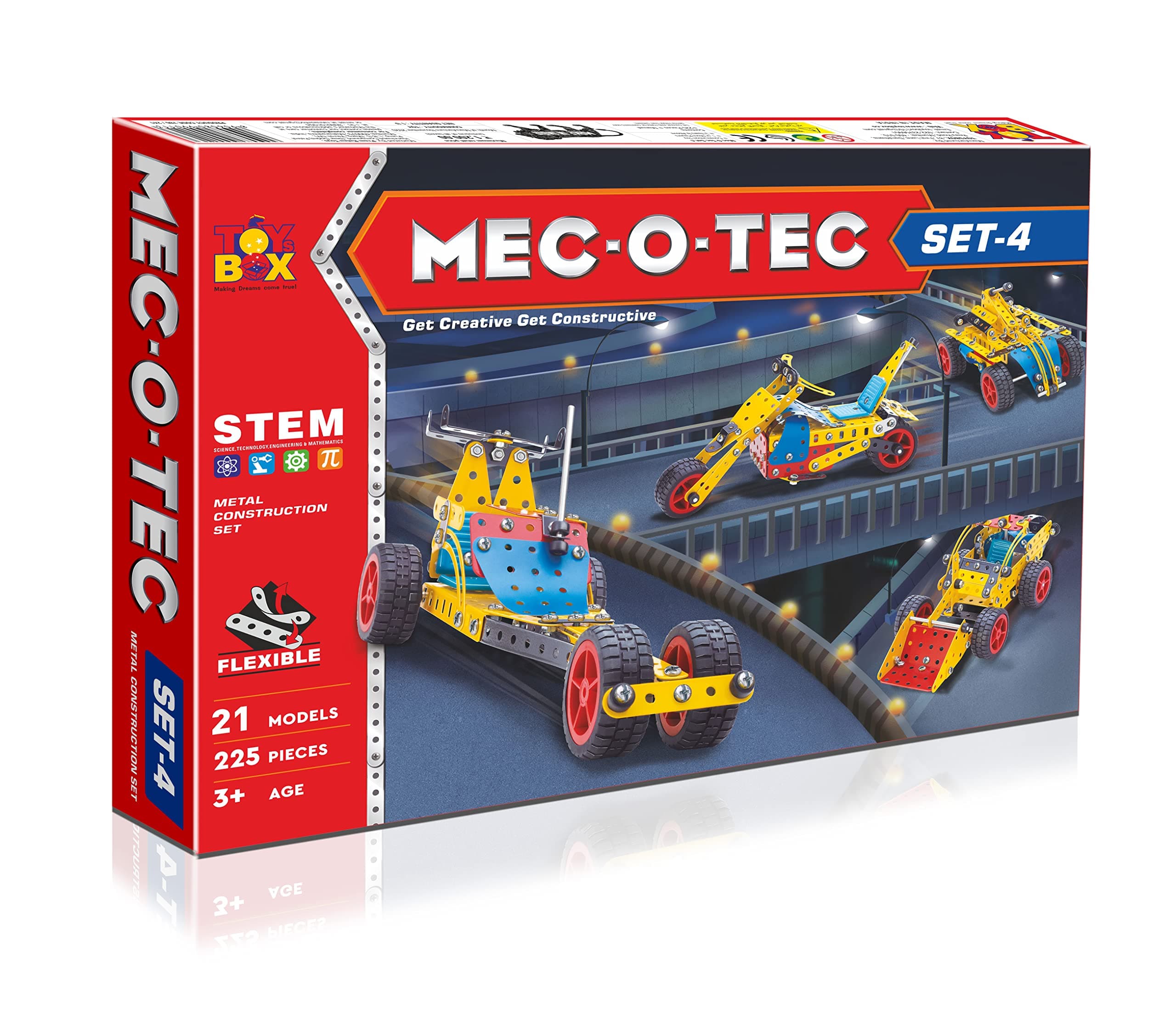 - Toysbox MEC - O - Tec Set 4 Metal Construction Toy, Building Blocks, Educational Toys for 6+ yrs Boys and Girls, Multicolor