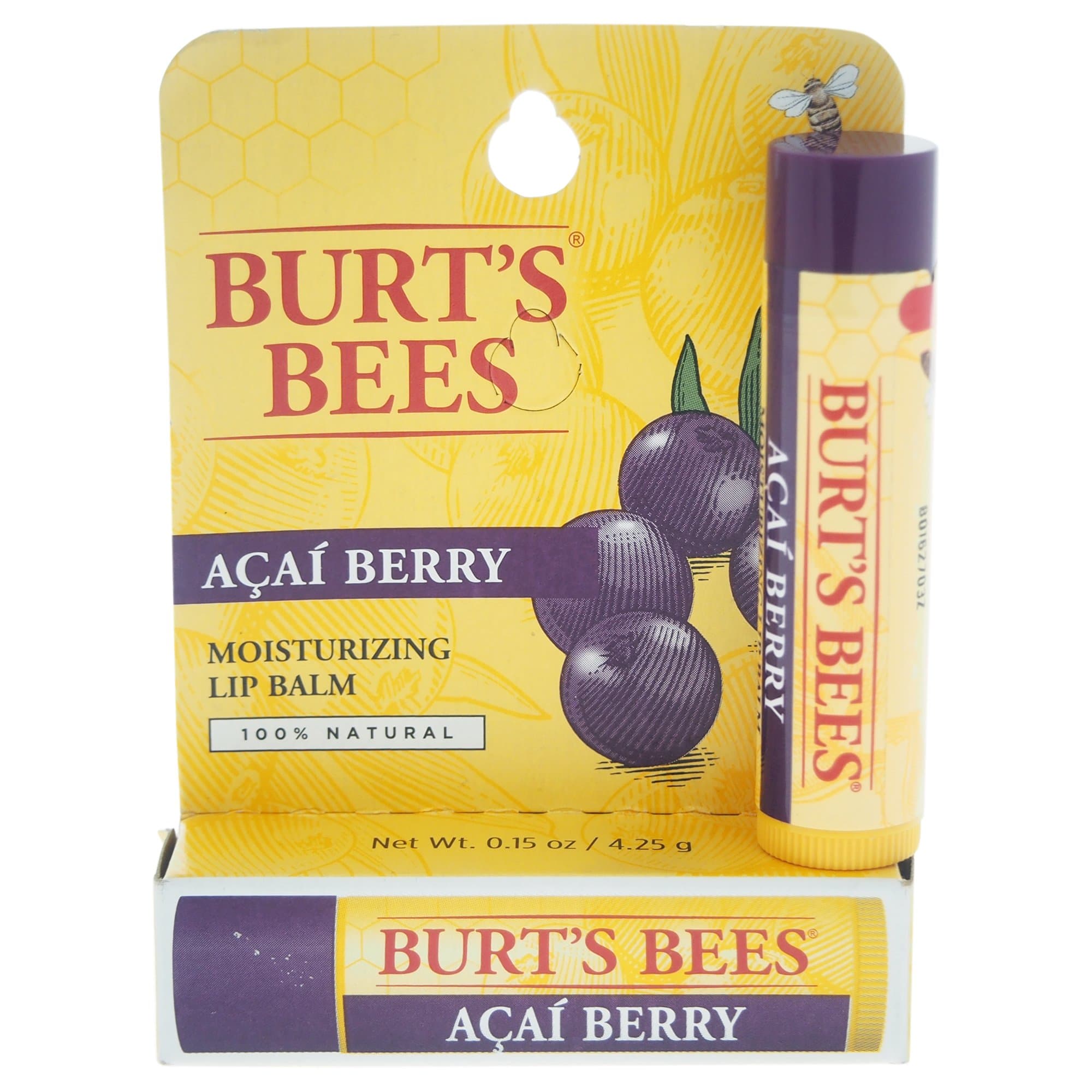 Burt's Bees Lip Balm, Açaí Berry, 0.15 Ounce (Pack of 12)