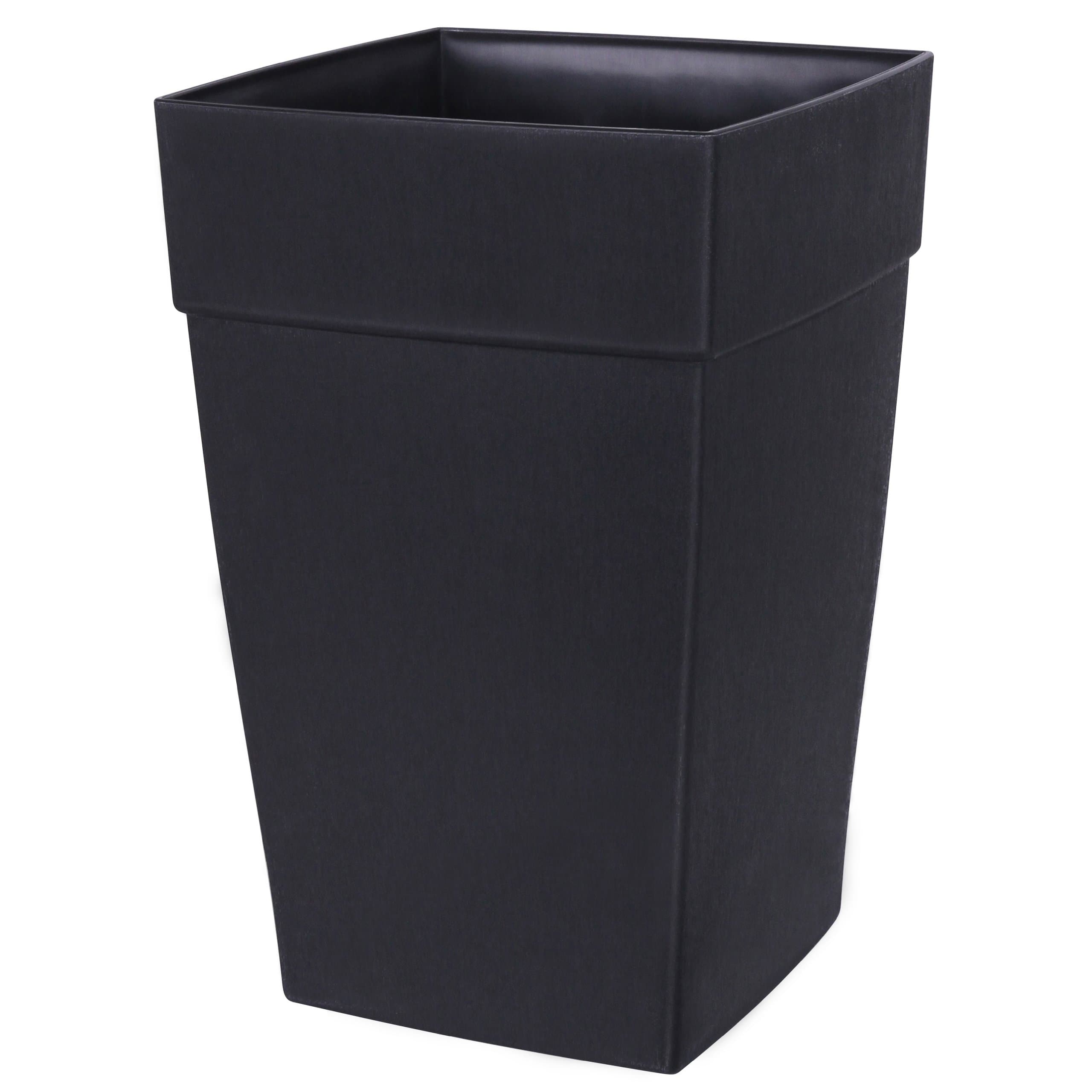 N351236 Harmony Tall Planter, Black, 12 by 18-Inch