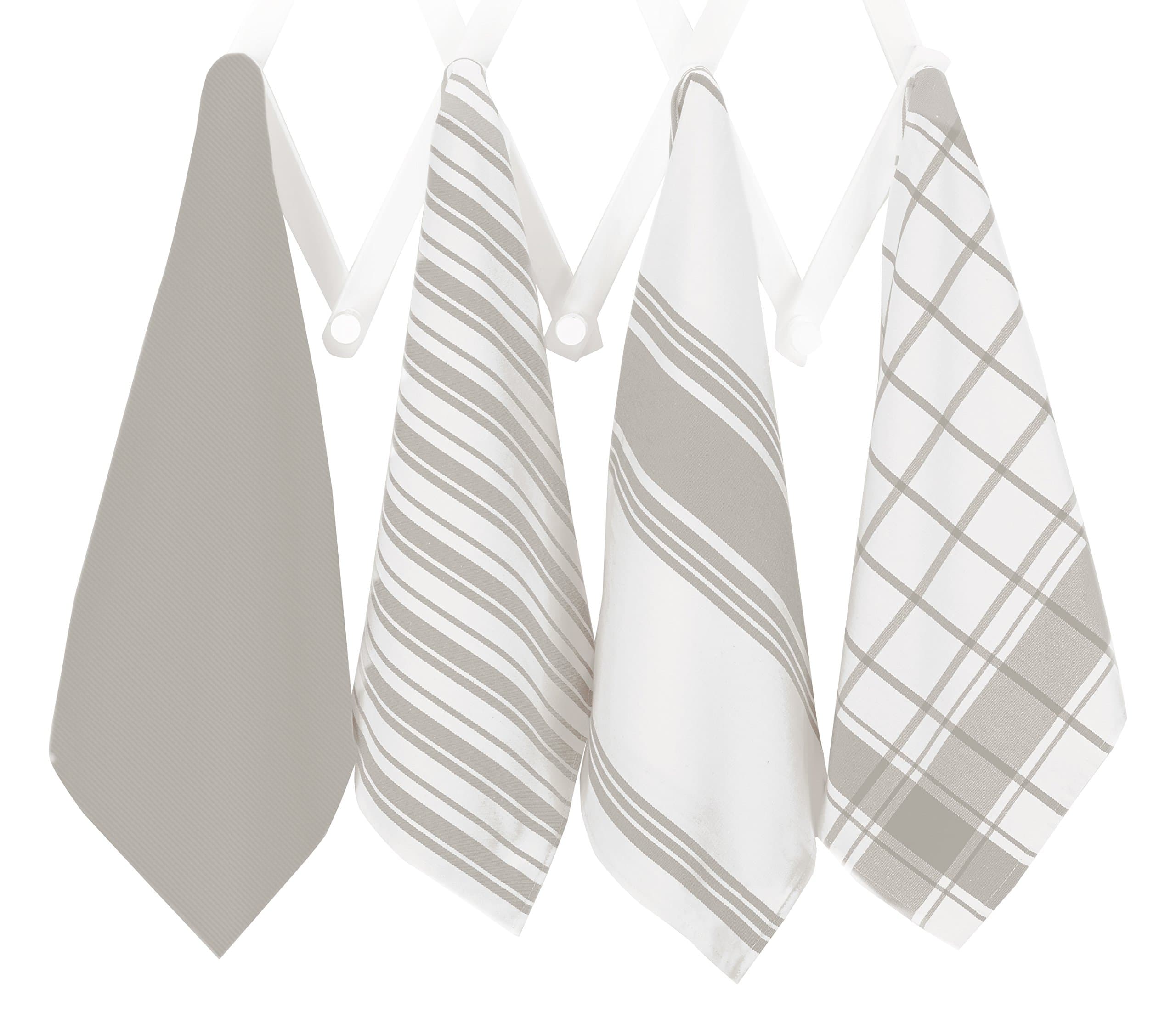 All-Clad Professional Grade Lint Free, Streak Free Oversized Luxury Cotton Towel Set, 4-Piece, Titanium Grey