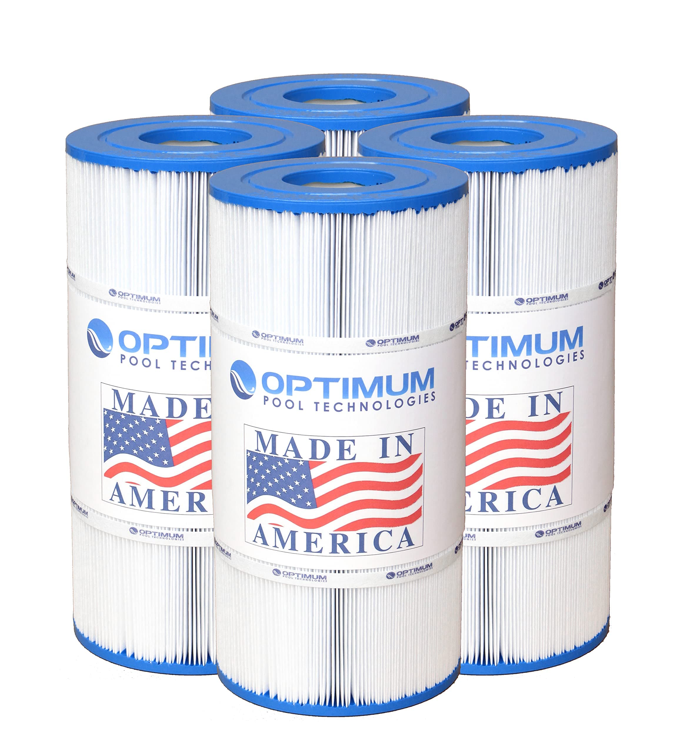 Optimum Pool Technologies® Pool Filter 4-Pack, Compatible Replacement for Pentair® Clean & Clear Plus 240 178569, R173572, Unicel C-7469, Pleatco PCC60, & Filbur FC-6460, FC-1975 Filter Cartridges