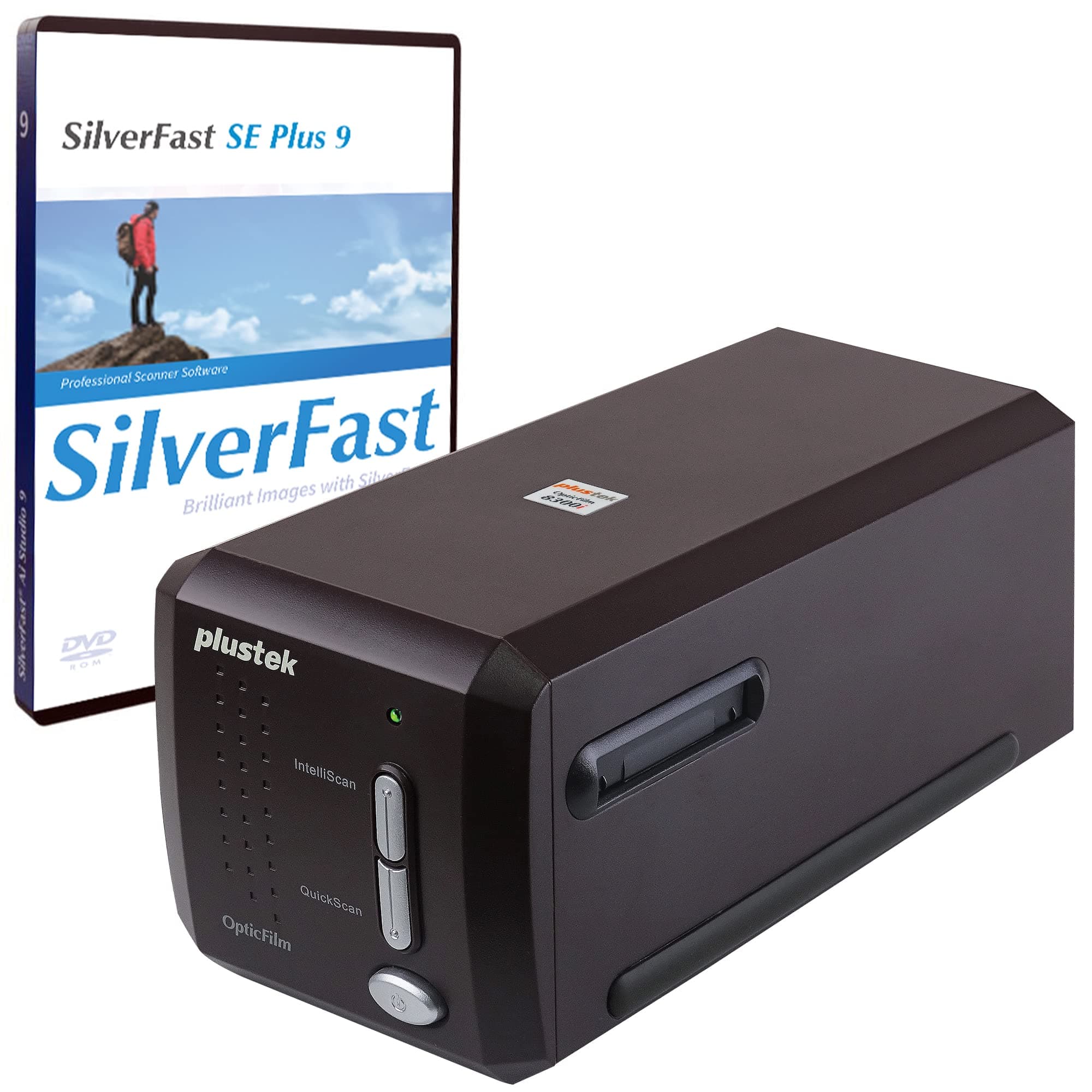 OpticFilm 8300i SE - 35mm Negative Film Stripe & Slide Scanner with 38% scan speed increase, Bundle SilverFast SE Plus 9 + QuickScan Plus, Support Mac and Windows.