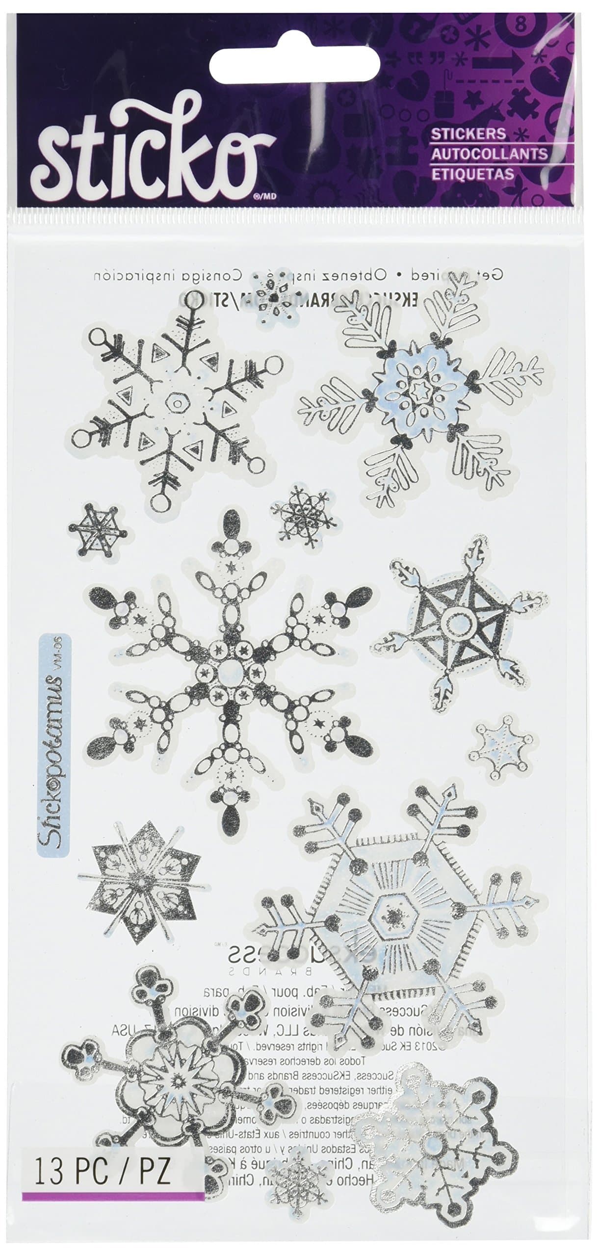StickoStickopotamus-Vellum Snowflakes (13 Piece) SPVM06, SMA, Other