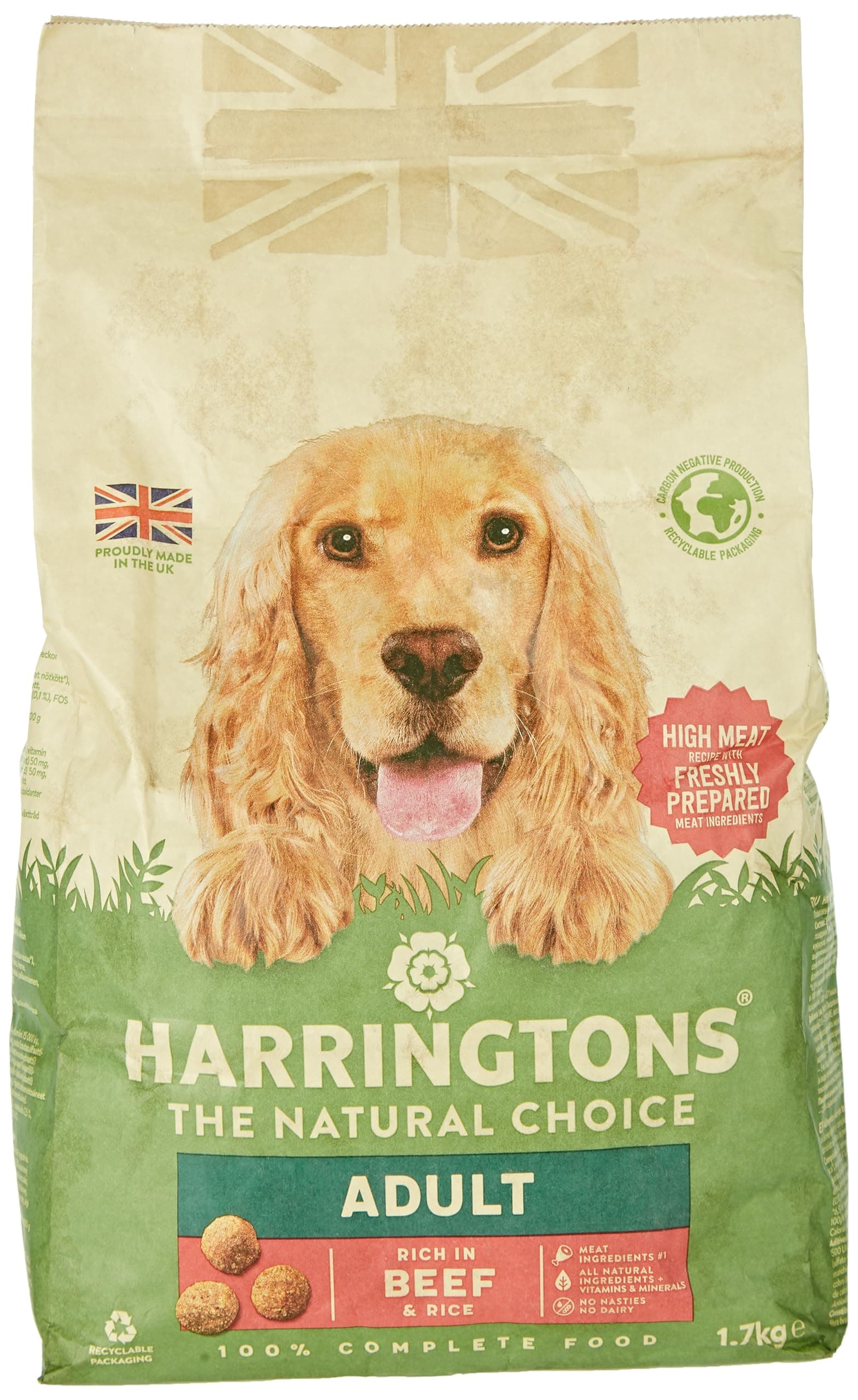 HARRINGTONSComplete Beef Adult Dry Dog Food 1.7Kg