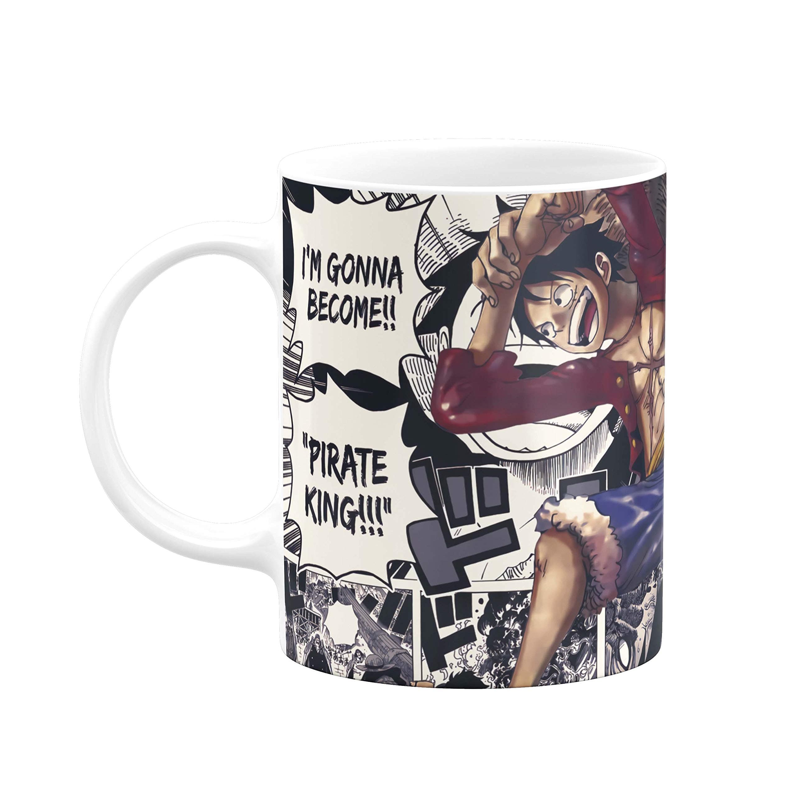 One Piece Luffy Anime #684 Ceramic Coffee Mug (White), 325 Milliliter - 325 Ml