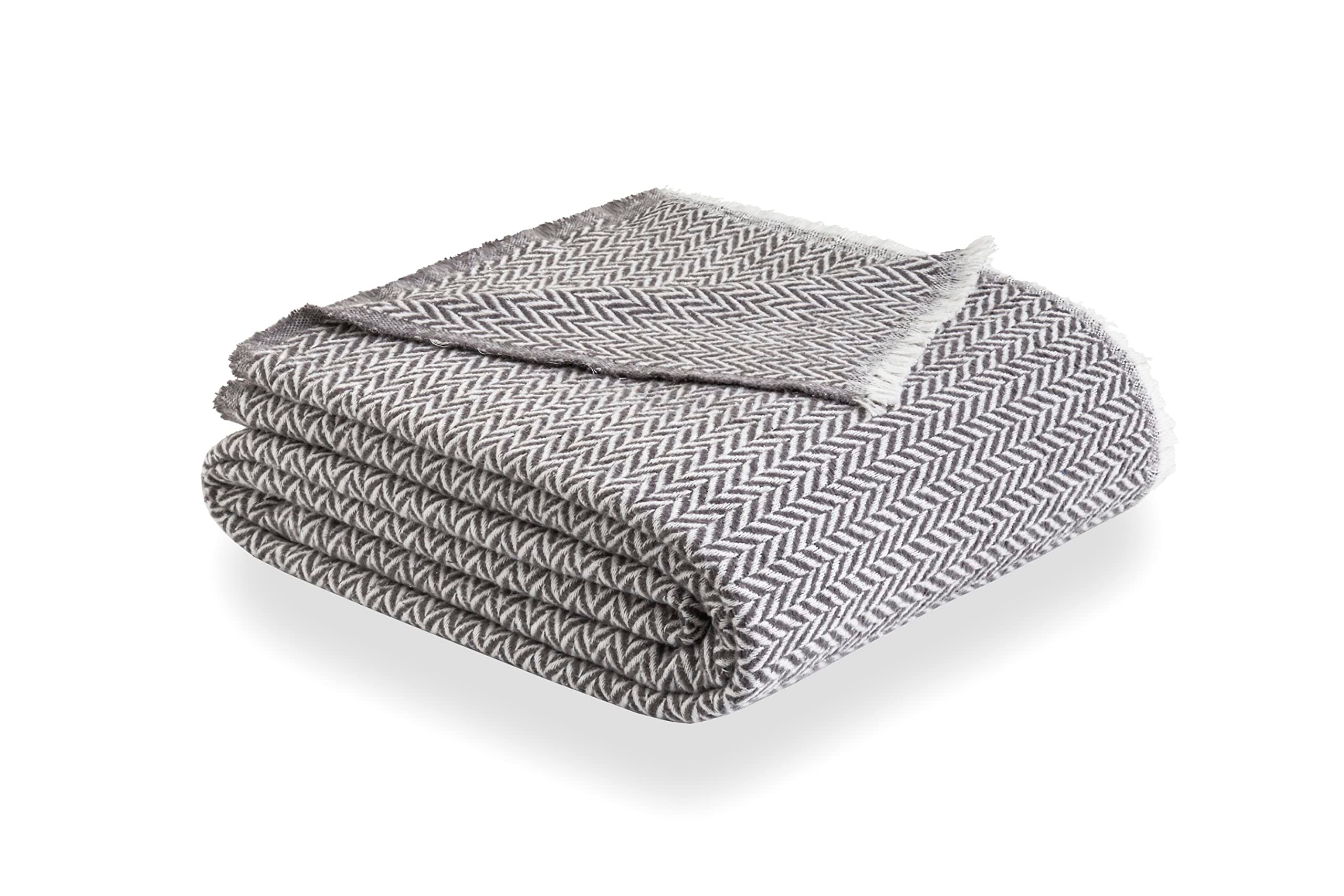 Todocama - Extra Soft Cotton Throw, Four Seasons, Multipurpose Sofa Quilt, Plaid for Bed, Foulard Blanket, Bed Cover, Sofa Cover, Dark Grey, PRCMAMSGROS, 230 x 240 cm