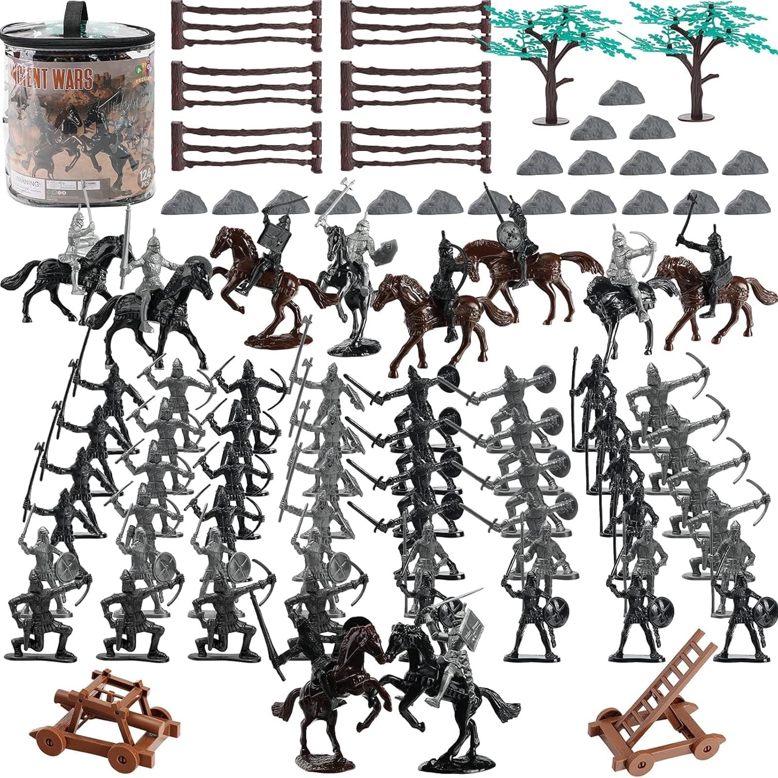 Amor Present Medieval Knights Toys, Knight Action Figurines for Kids