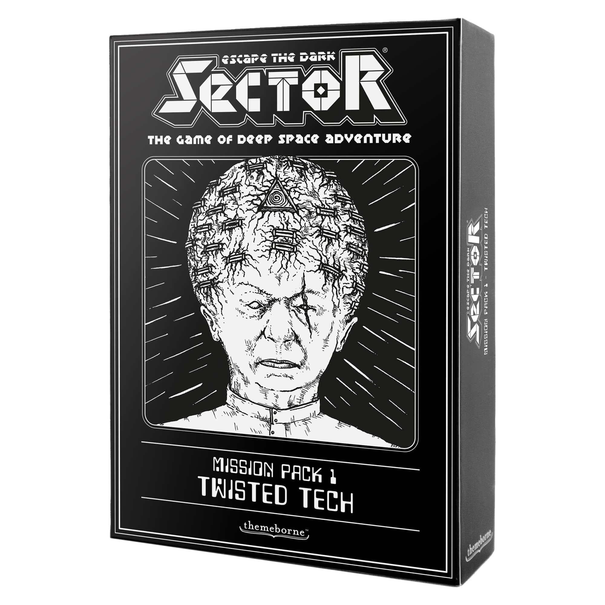 Escape The Dark Sector Board Game Twisted Tech Mission Pack 1 - Unleash Sinister Technology! Cooperative Sci-Fi Adventure Game for Adults, Ages 14+, 1-4 Players, 45 Min Playtime, Made by Themeborne