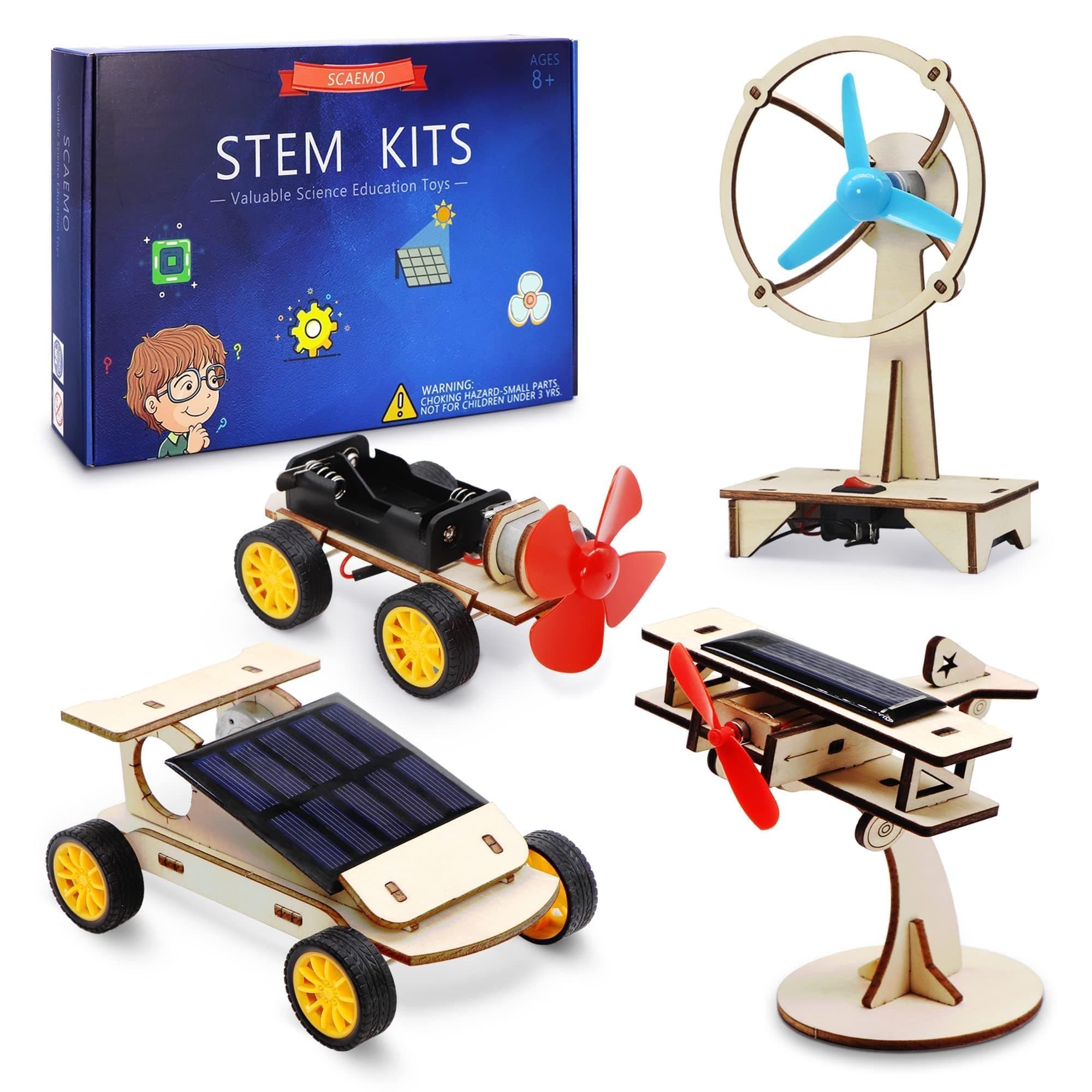 STEM Kits for Kids Ages 8-10-12-14, Stem Toys for Boys Age 8-12, Science Projects, Solar Car Building Kits, Activities Engineering Kit, Gifts for 8 9 10 11 12 Year Old Boys