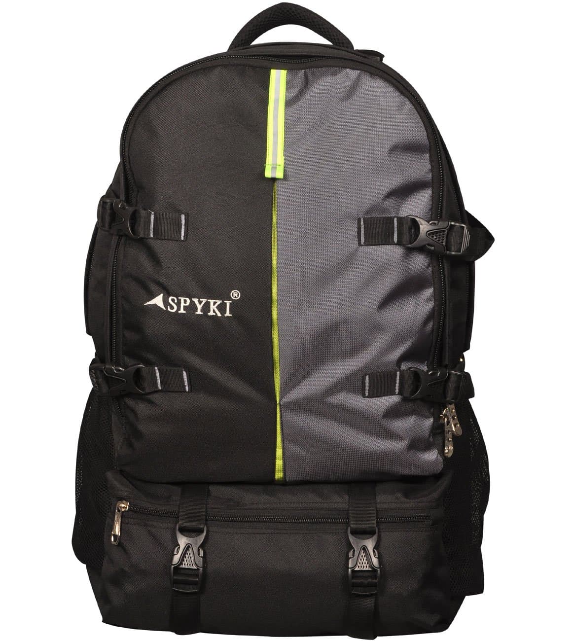 SPYKI 65 Ltrs Black and Grey Casual Backpack (Rucksack)