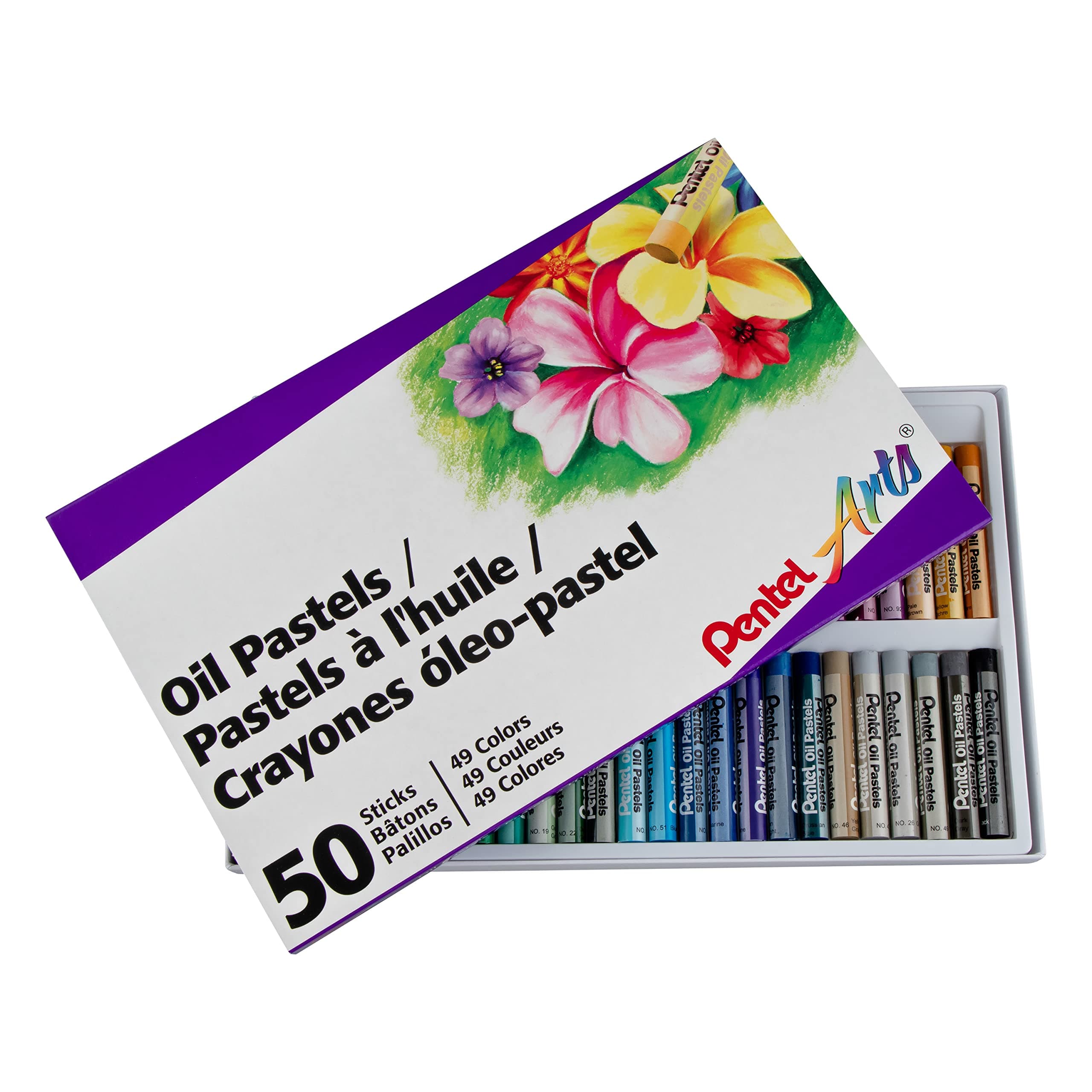 Pentel Oil Pastels - 50 Color Set (PHN-50)