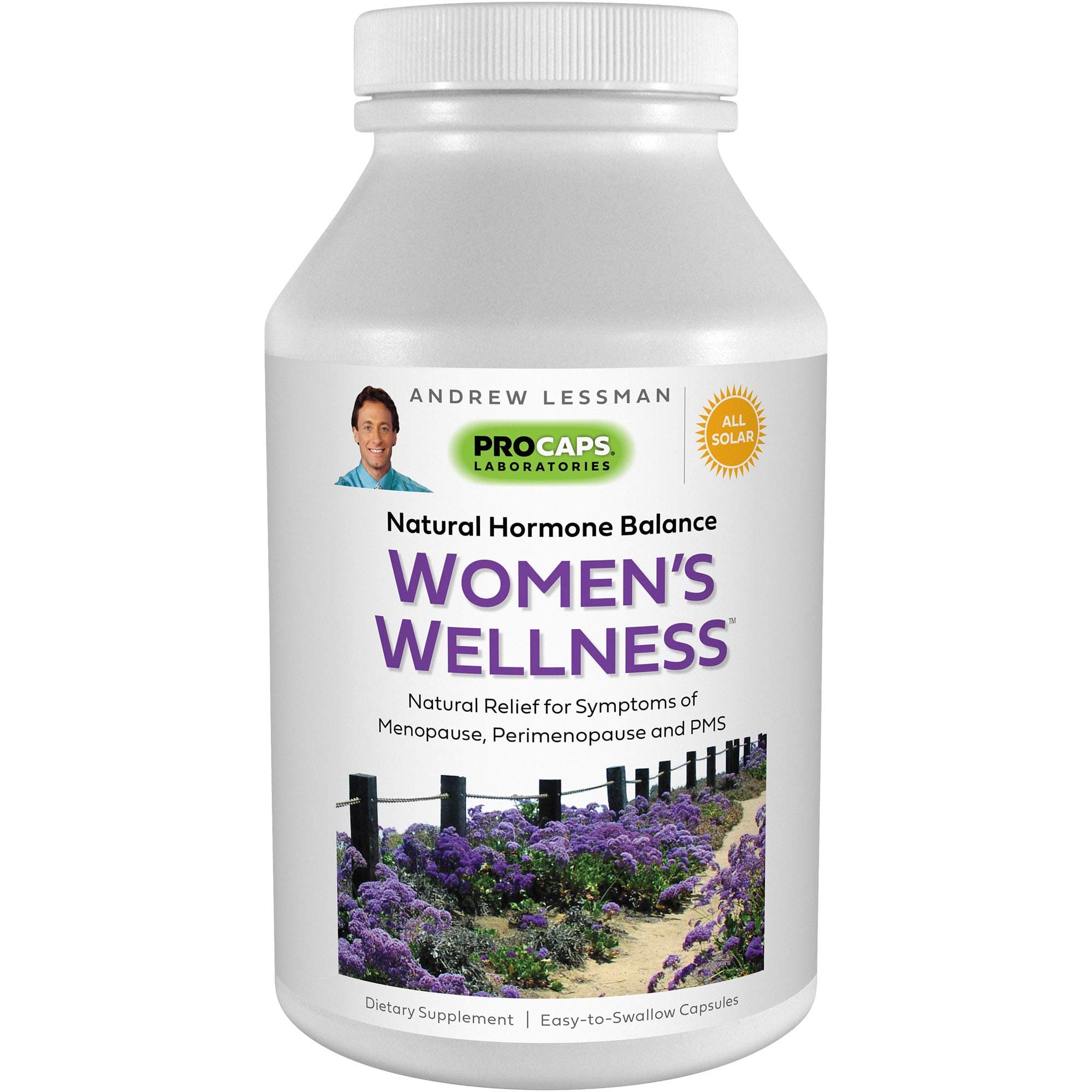 ANDREW LESSMANWomen’s Wellness 180 Capsules - Naturally Relieves PMS, Menopause and Perimenopause Symptoms, with Soy Isoflavones, EGCG, Cranberry, Broccoli and More. Easy to Swallow Capsules