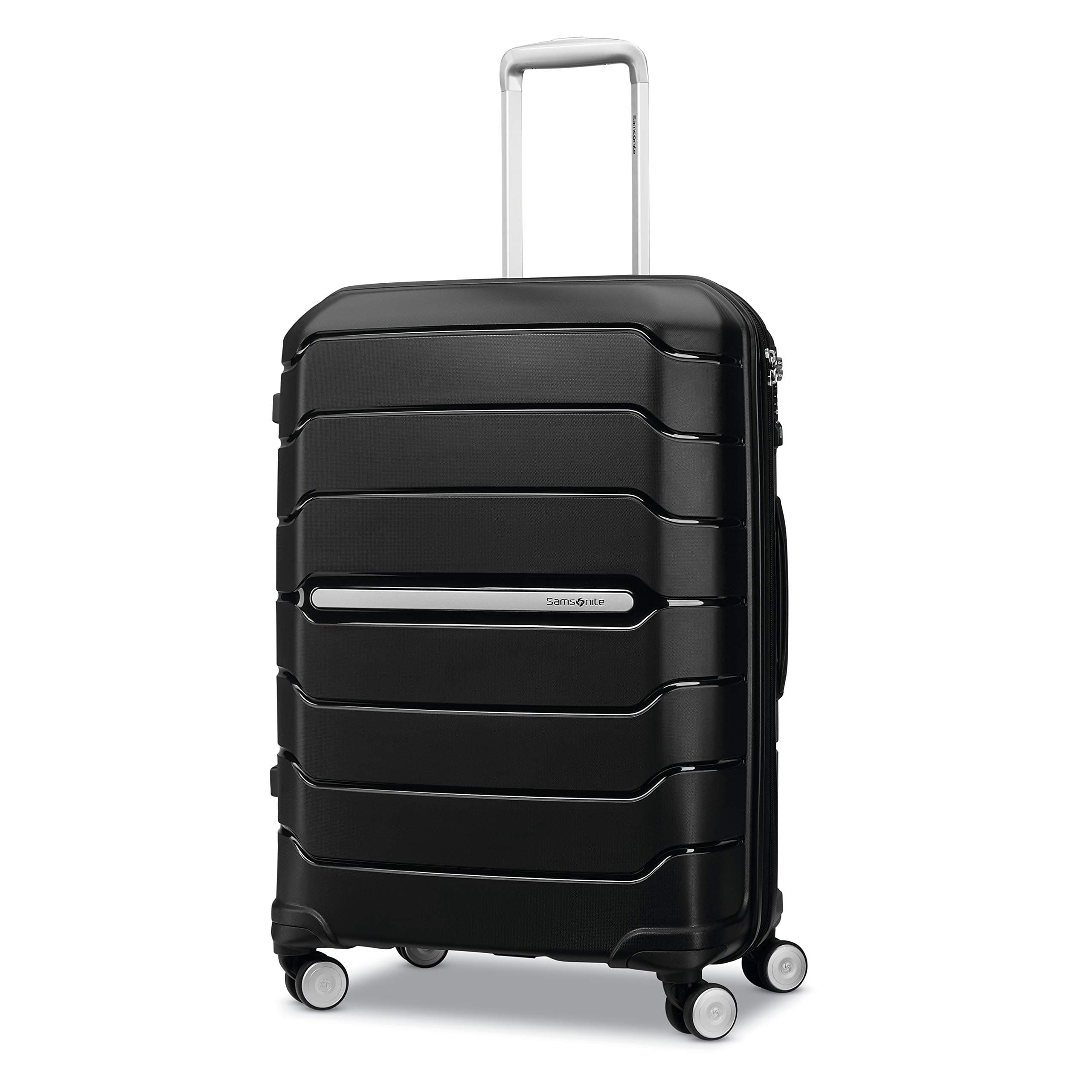 Freeform Hardside Expandable with Double Spinner Wheels, Black, Checked-Medium 68cm