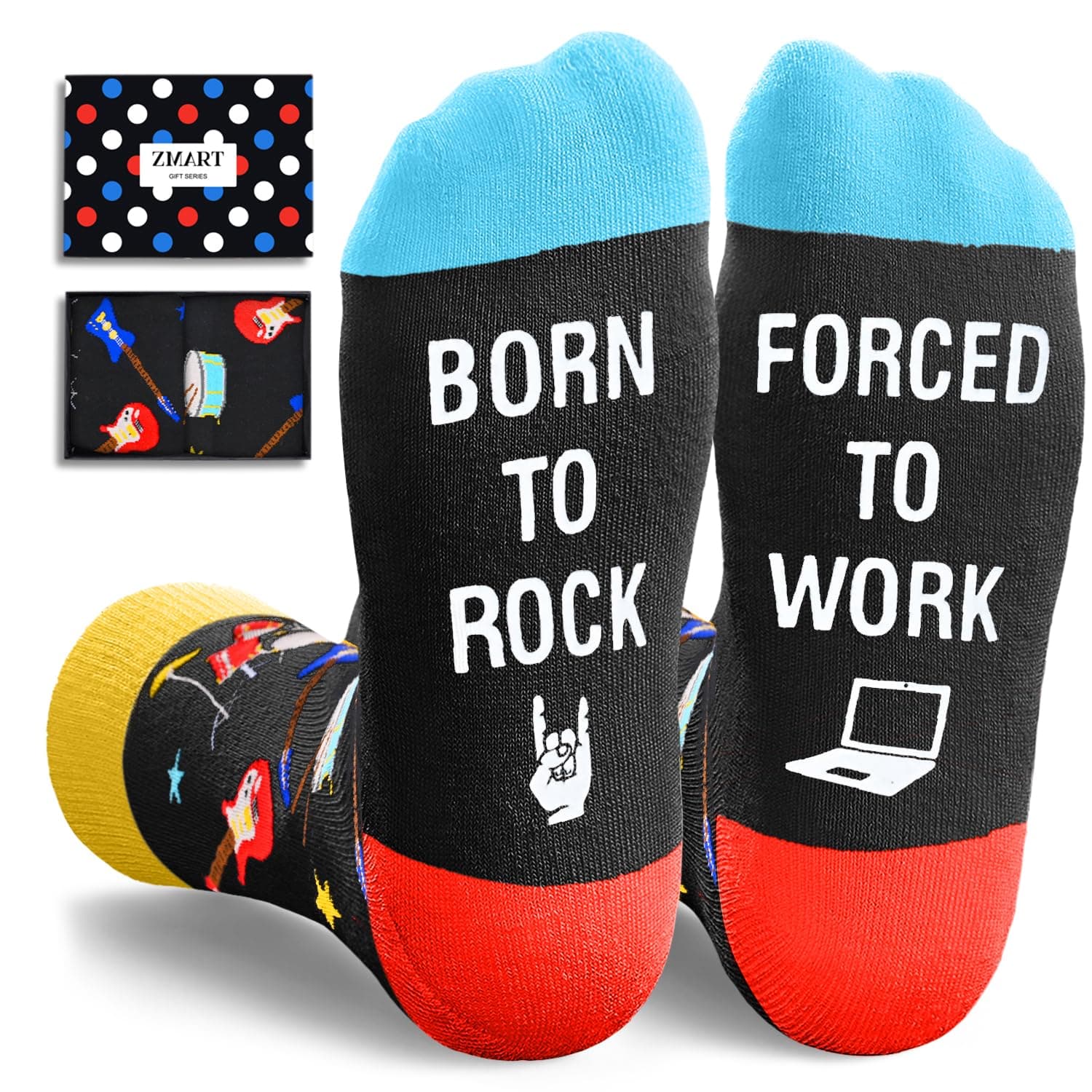 Funny Gifts for Teens - Mahjong Rock Guitar Theater Game Dive Hiking Camping Socks